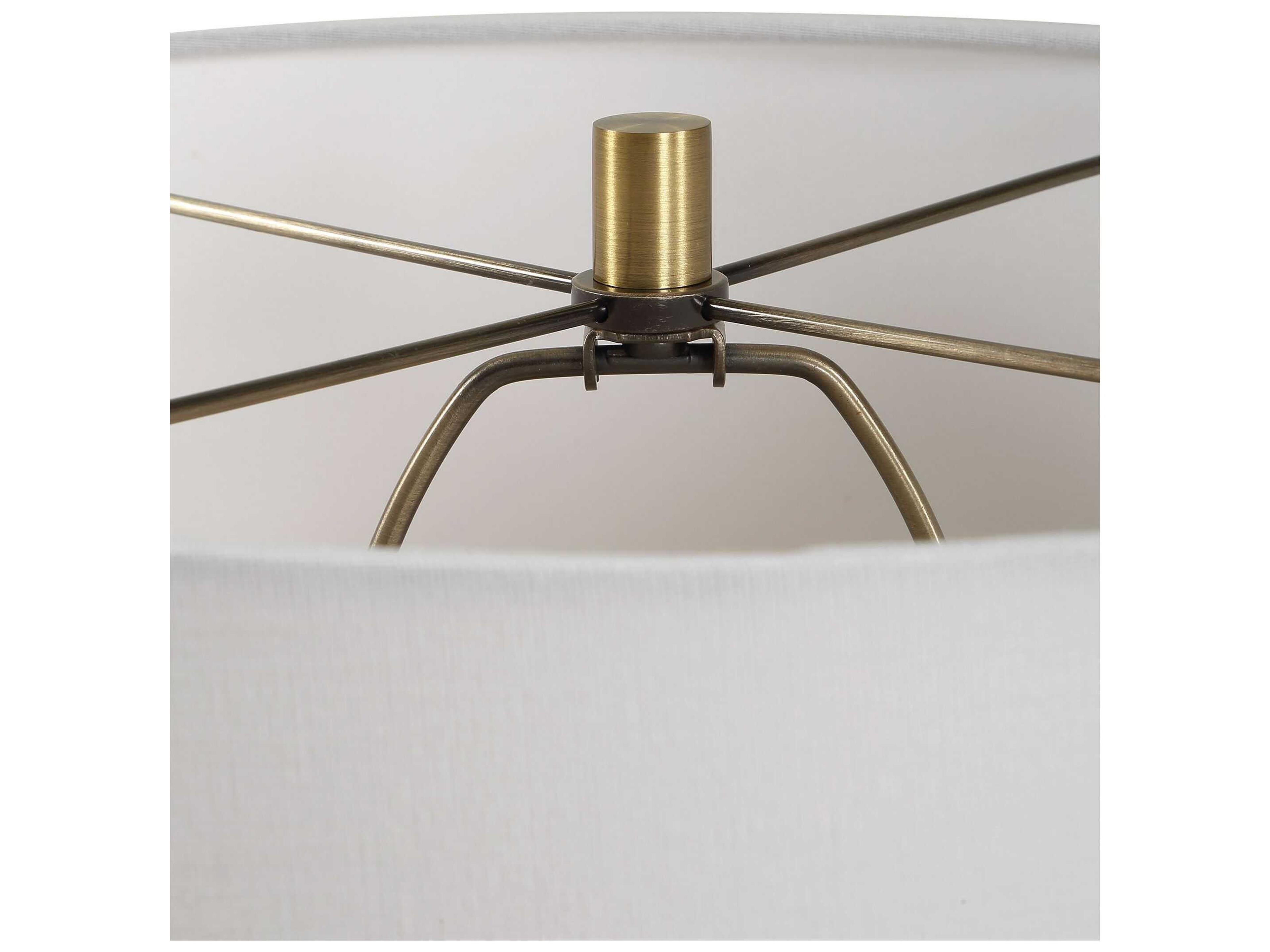 Uttermost Farai Natural Round Hardback Brown Table Lamp