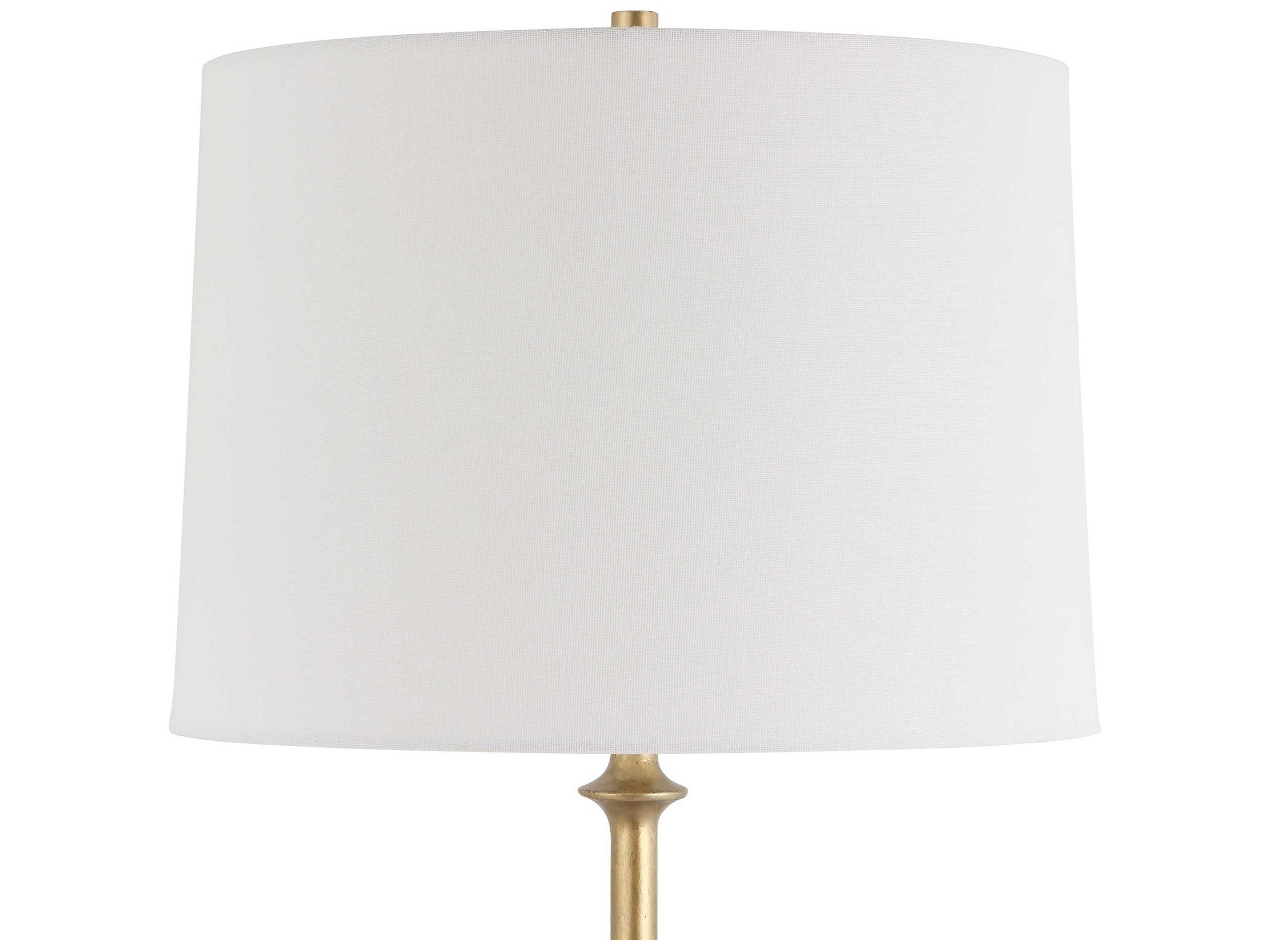 Uttermost Good As Gold Brushed Antique Taper Hardback Brass Buffet Lamp