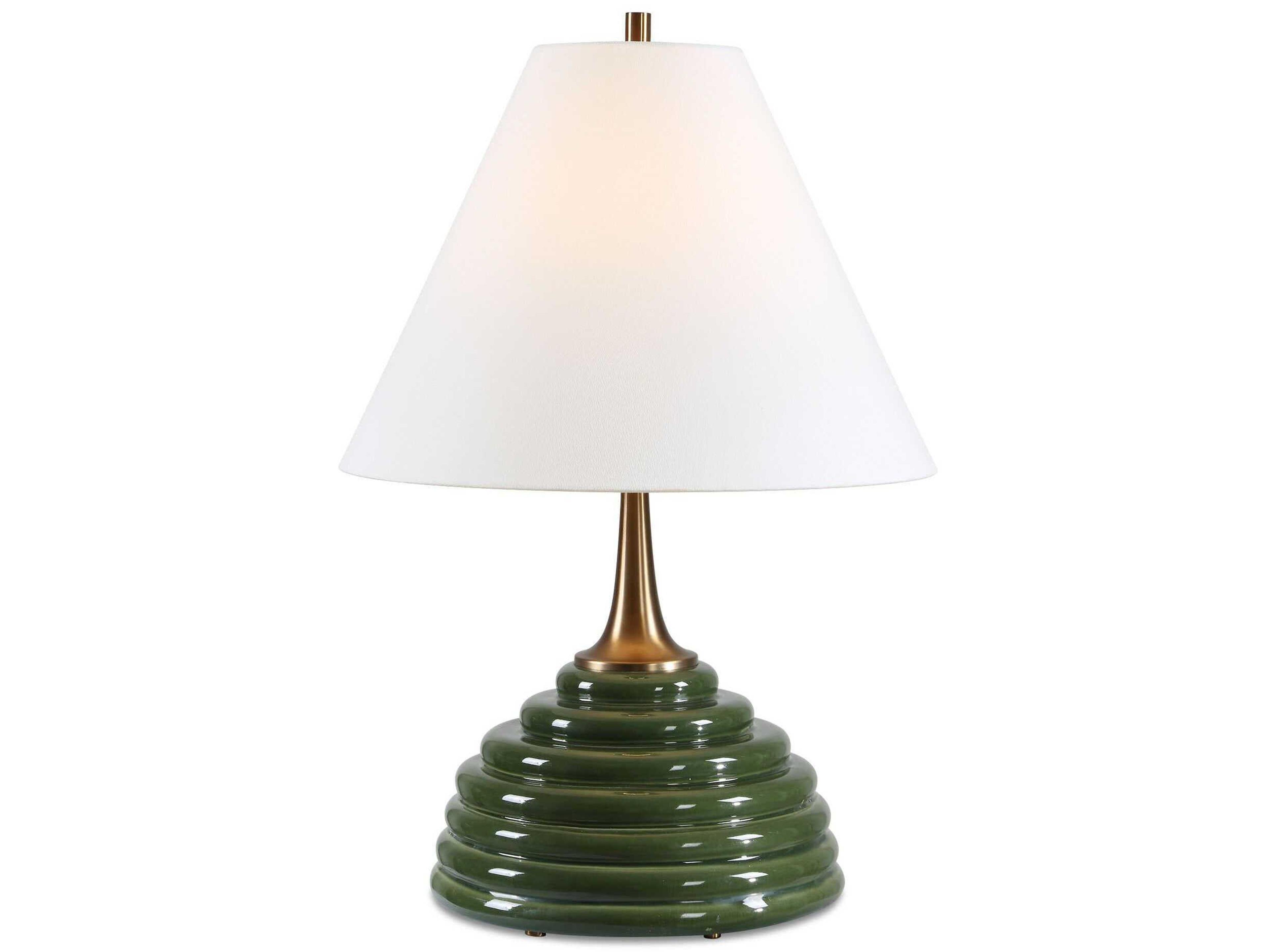 Uttermost McKay Dark Green Coolie Hardback Buffet Lamp
