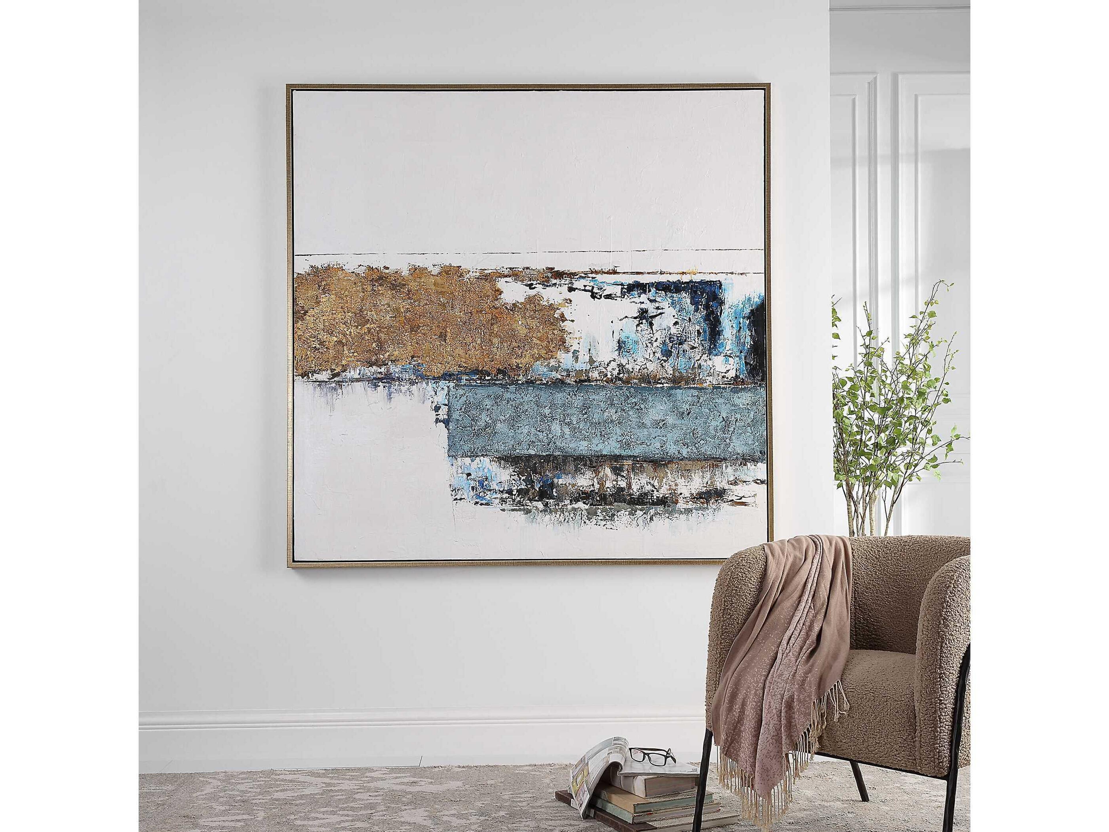 Uttermost Stacked Against Canvas Wall Art