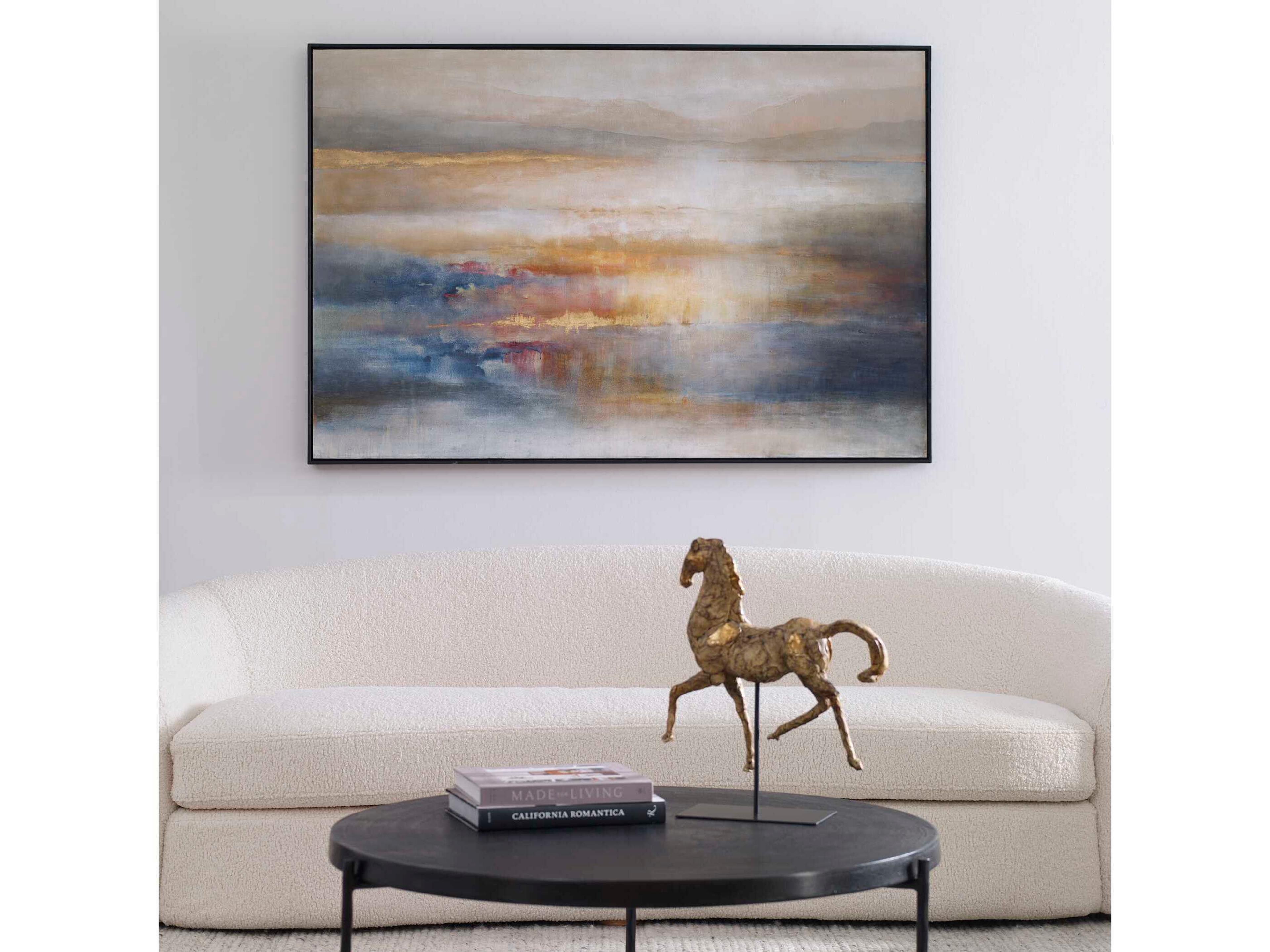 Uttermost Seafaring Dusk Hand Painted Abstract Canvas Wall Art