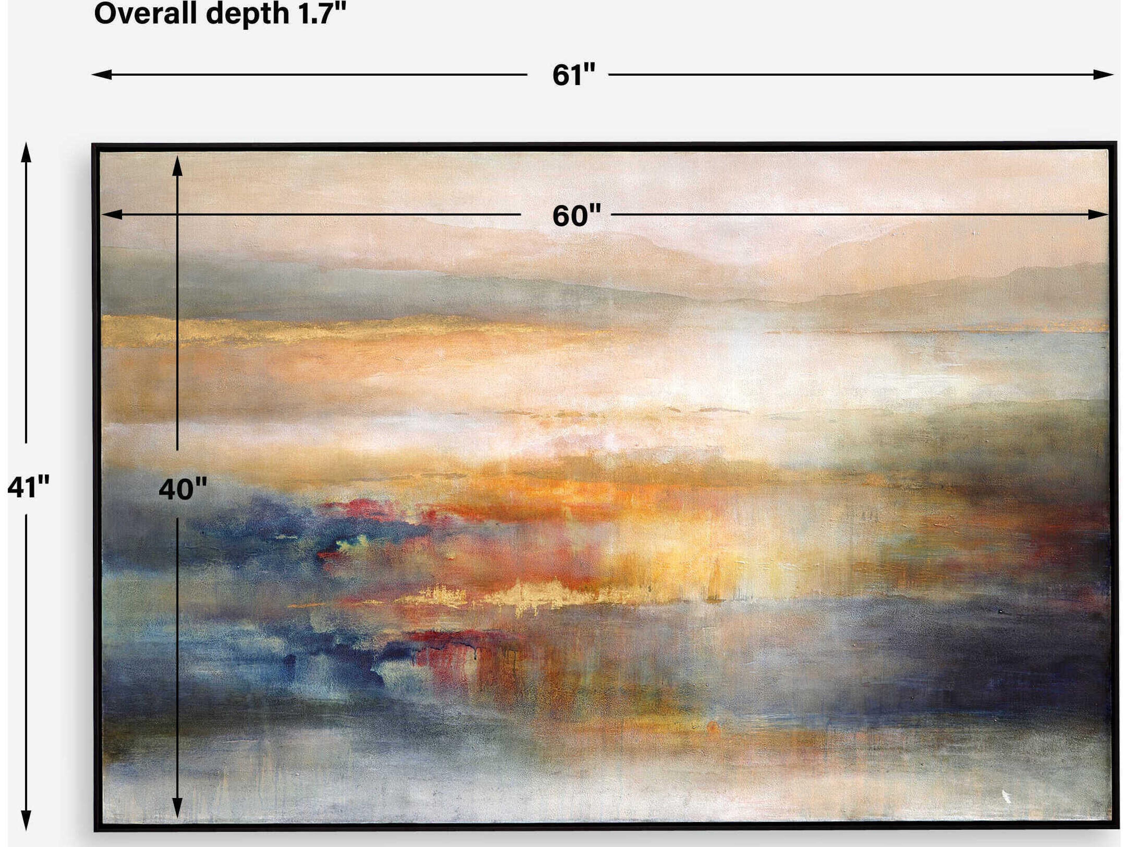 Uttermost Seafaring Dusk Hand Painted Abstract Canvas Wall Art