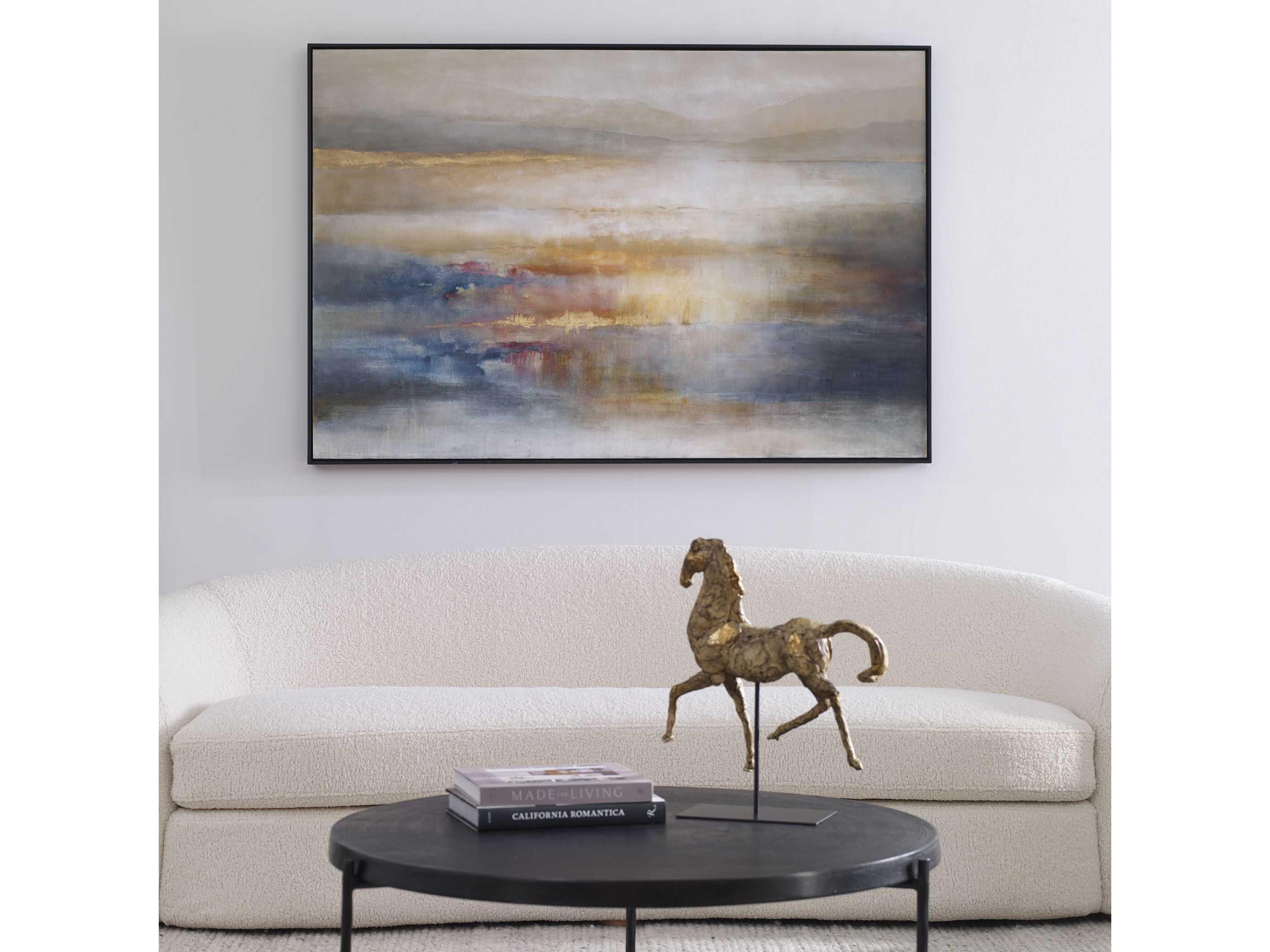 Uttermost Seafaring Dusk Hand Painted Abstract Canvas Wall Art