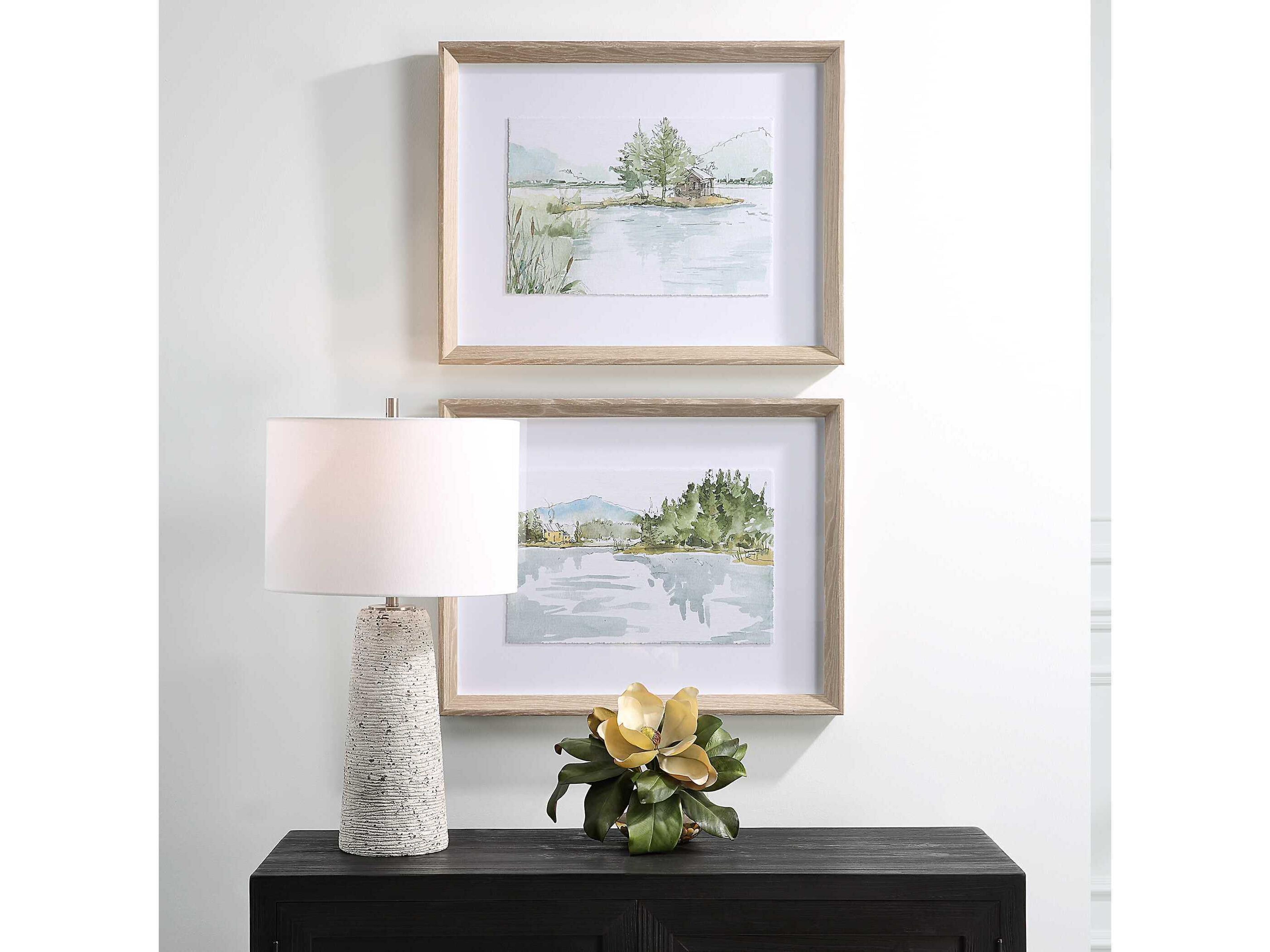 Uttermost Serene Lake Framed Prints Set of 2