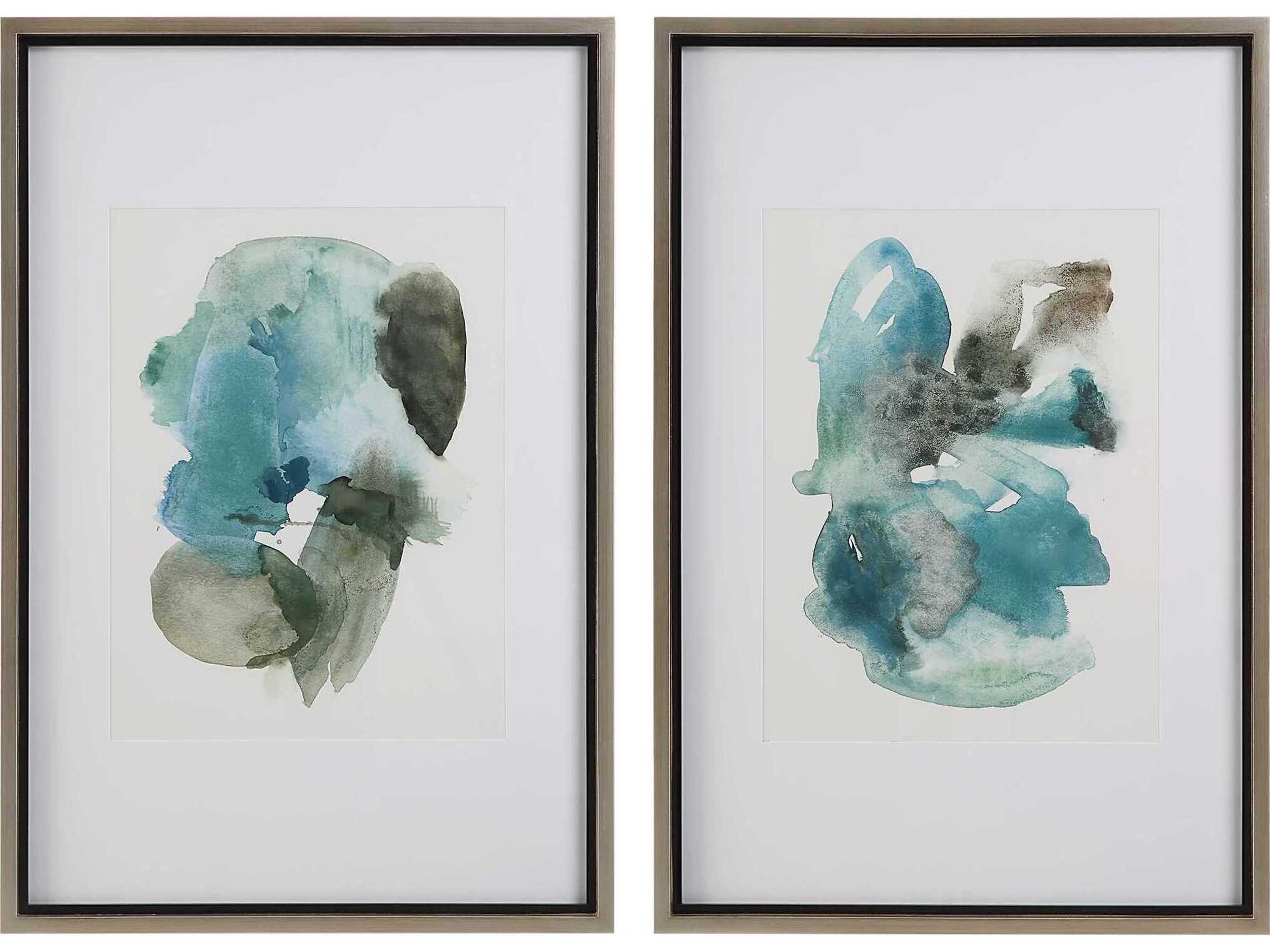 Blueprints Watercolor Prints Set of 2