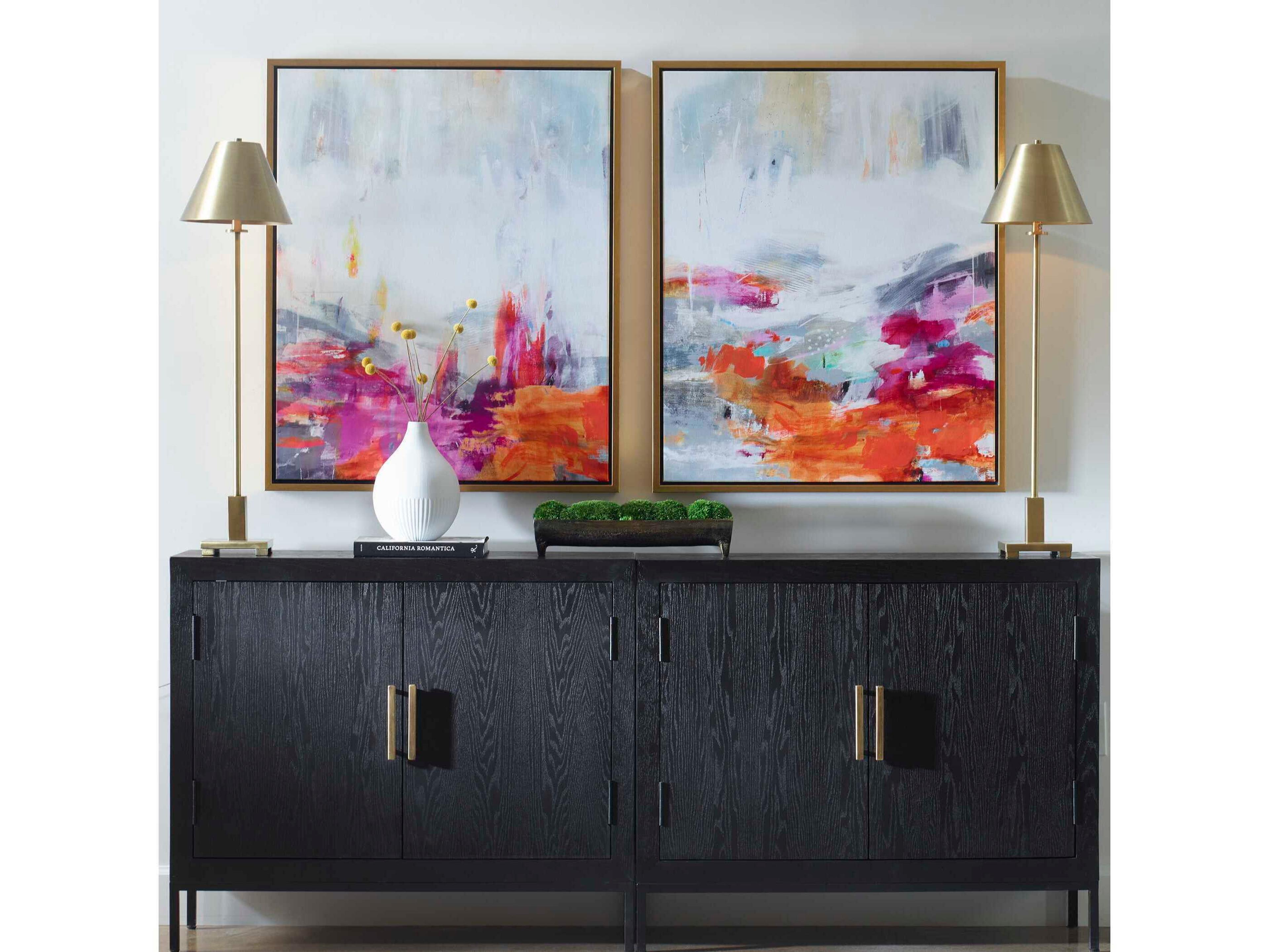 Uttermost Color Theory Framed Abstract Canvas Wall Art Set of 2