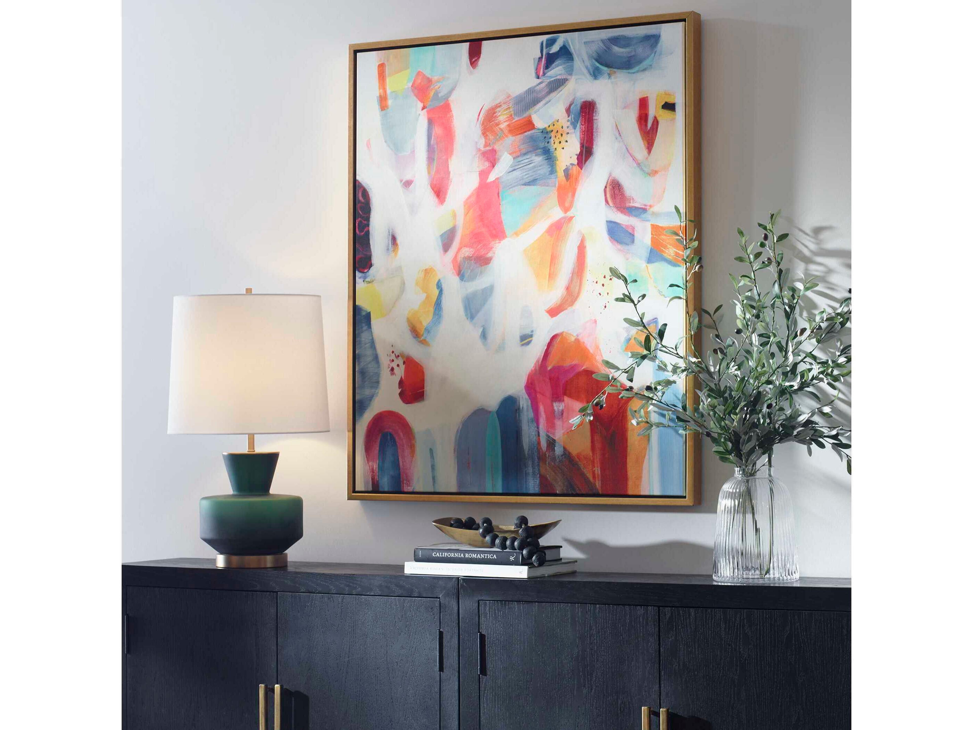 Uttermost Reawaken Framed Abstract Canvas Wall Art