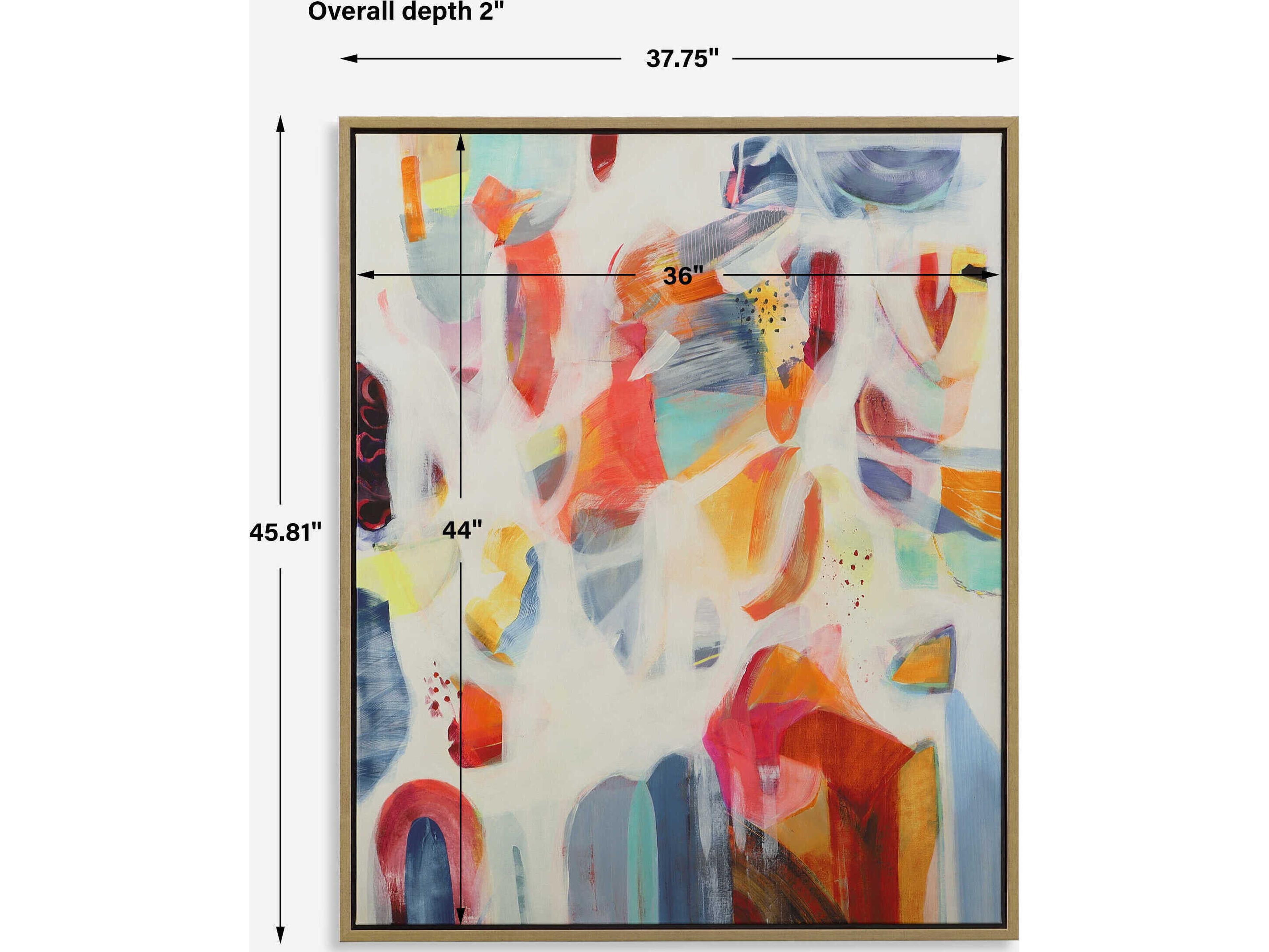 Uttermost Reawaken Framed Abstract Canvas Wall Art