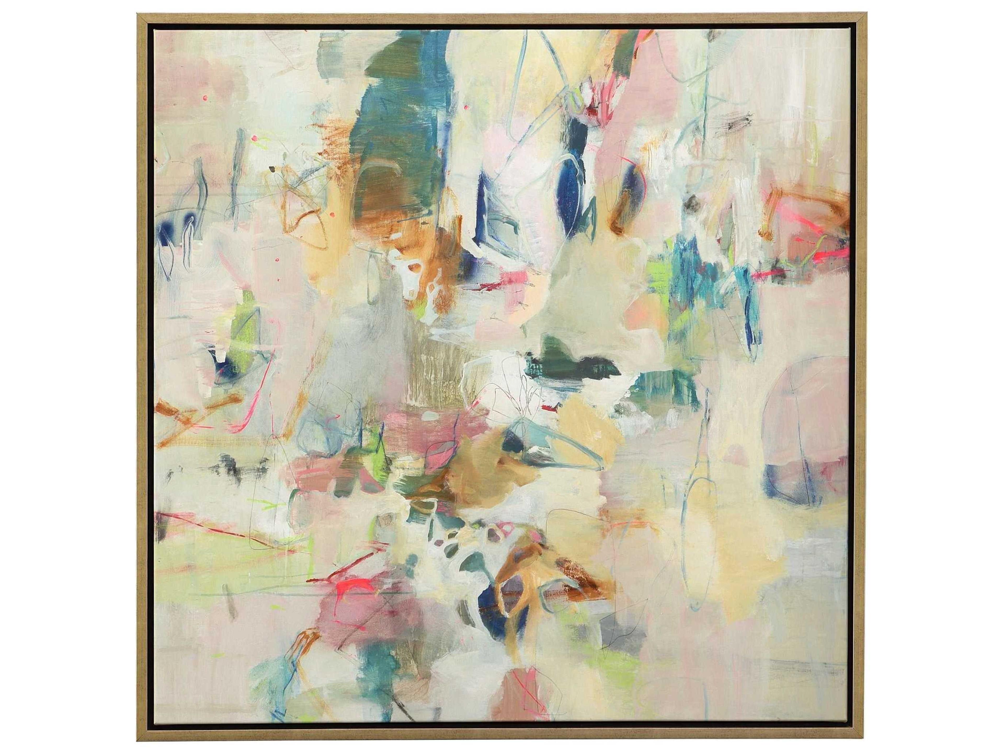 Party Time Framed Abstract Canvas Wall Art