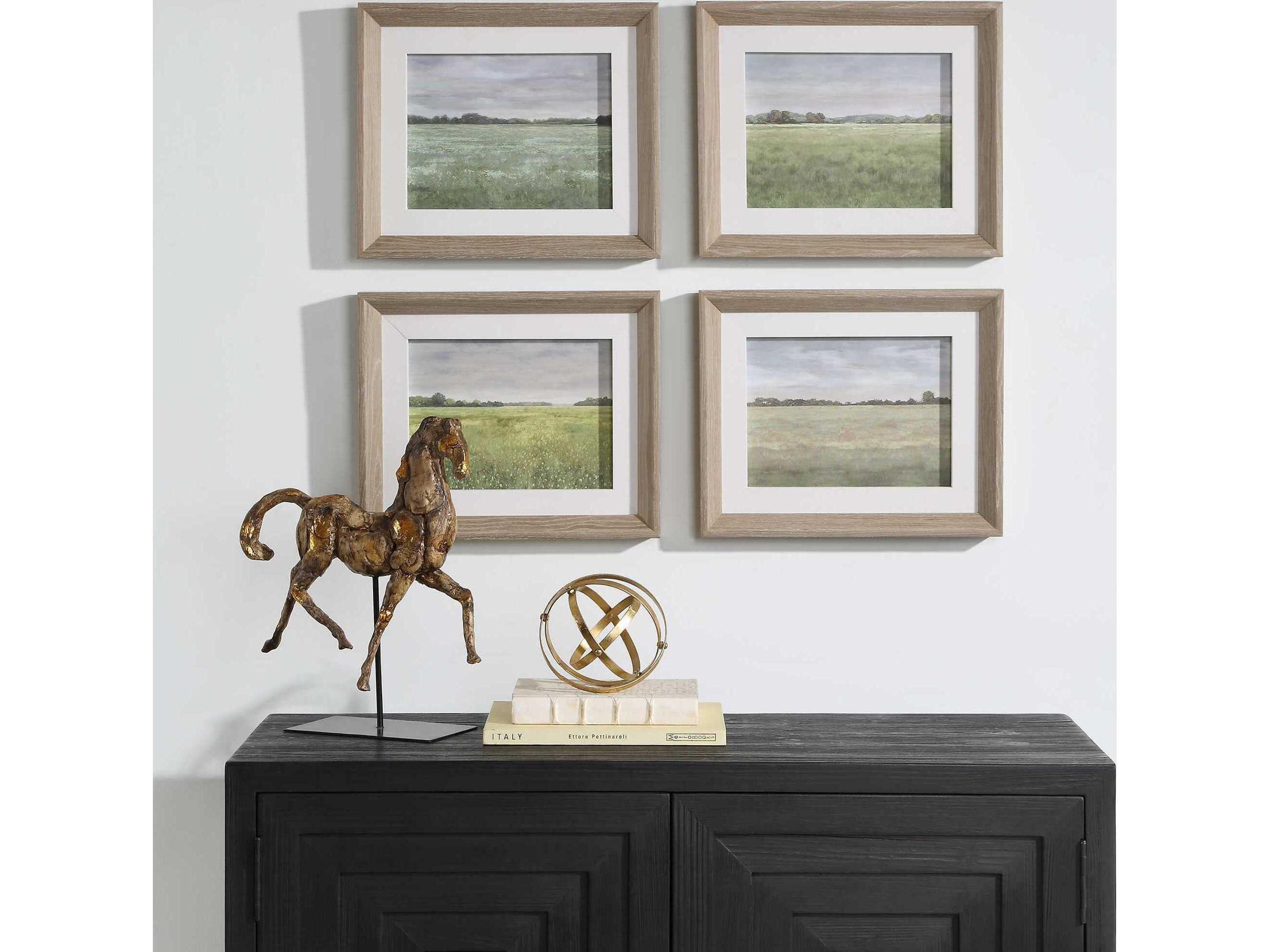 Uttermost Quiet Meadows Framed Prints Set of 4