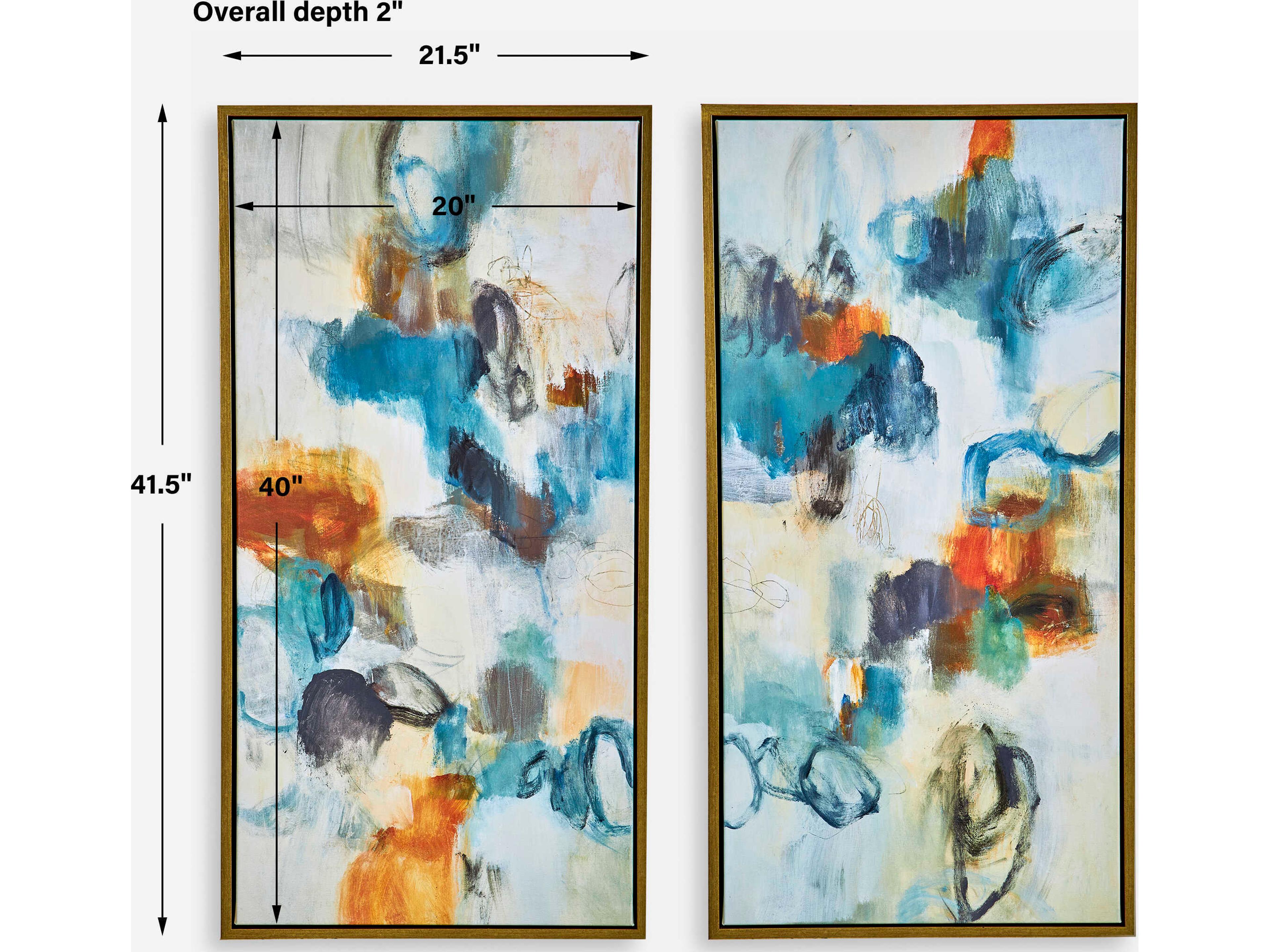 Uttermost Casual Moments Framed Abstract Art Set of 2
