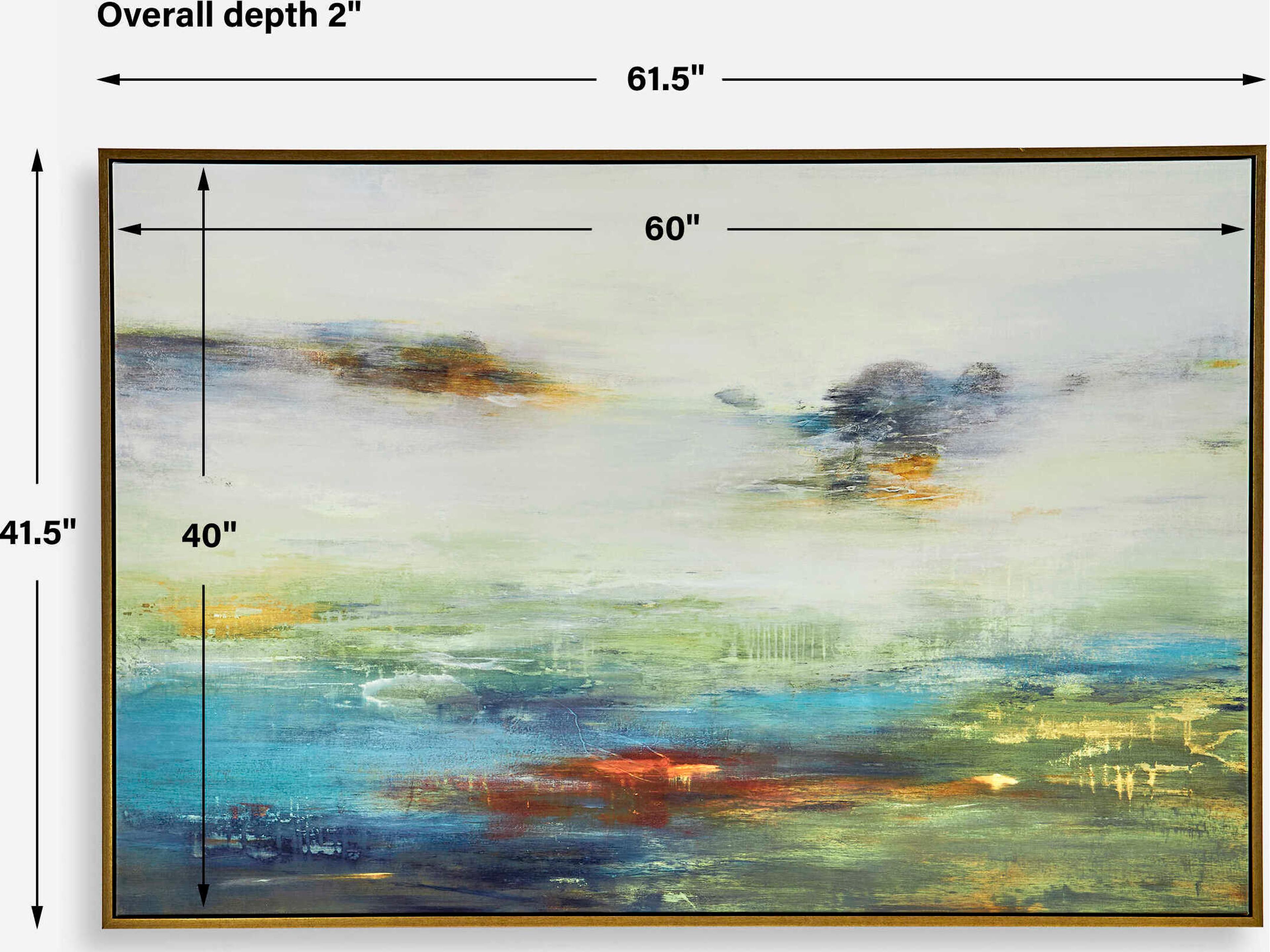 Uttermost Textured Land Framed Landscape Art