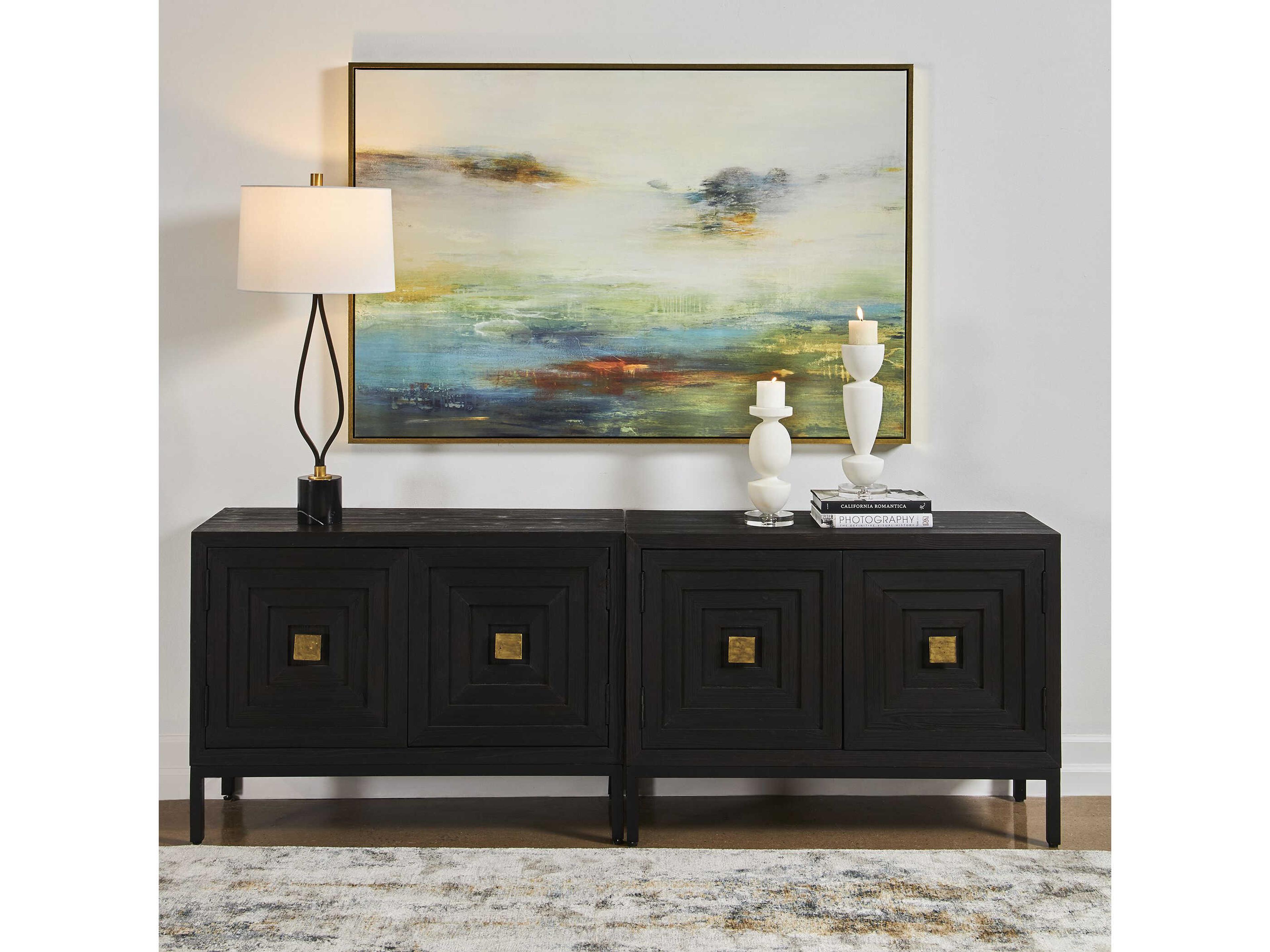 Uttermost Textured Land Framed Landscape Art