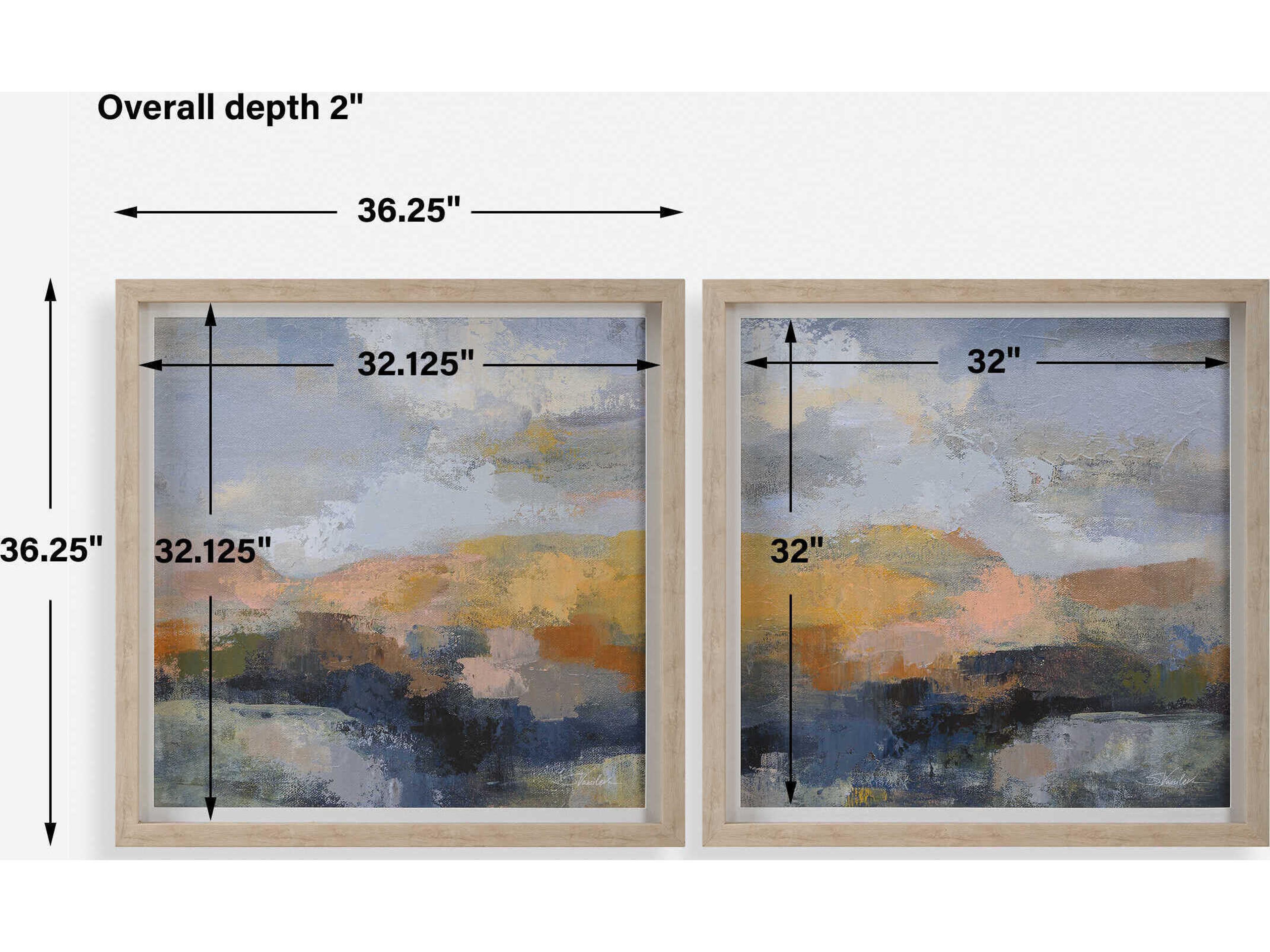 Uttermost Dusk Framed Prints Set of 2