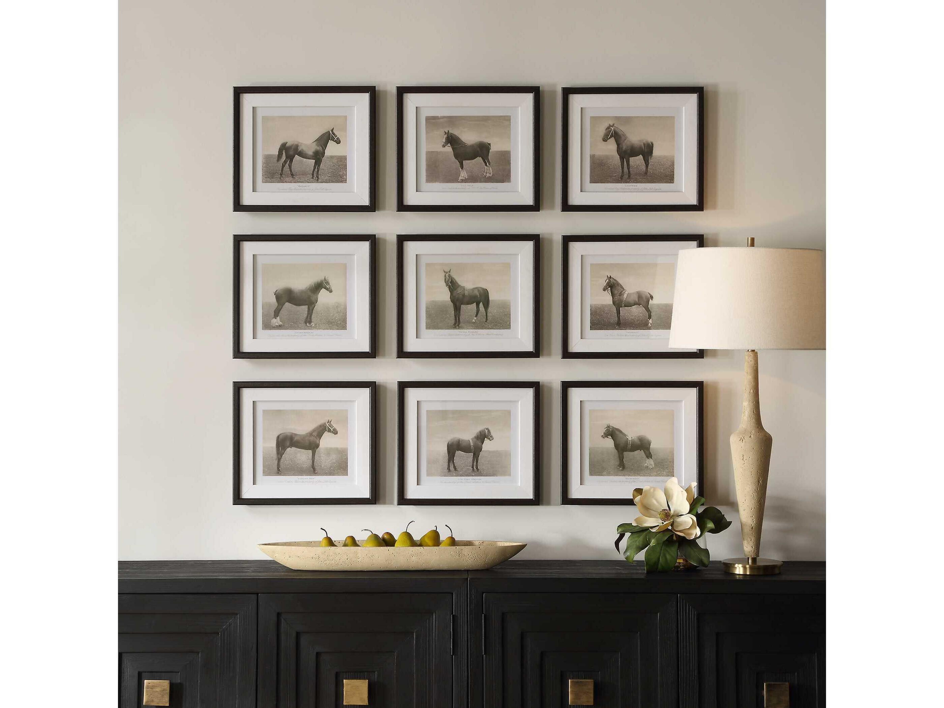 Uttermost Equine Dynasty Framed Prints Set of 9
