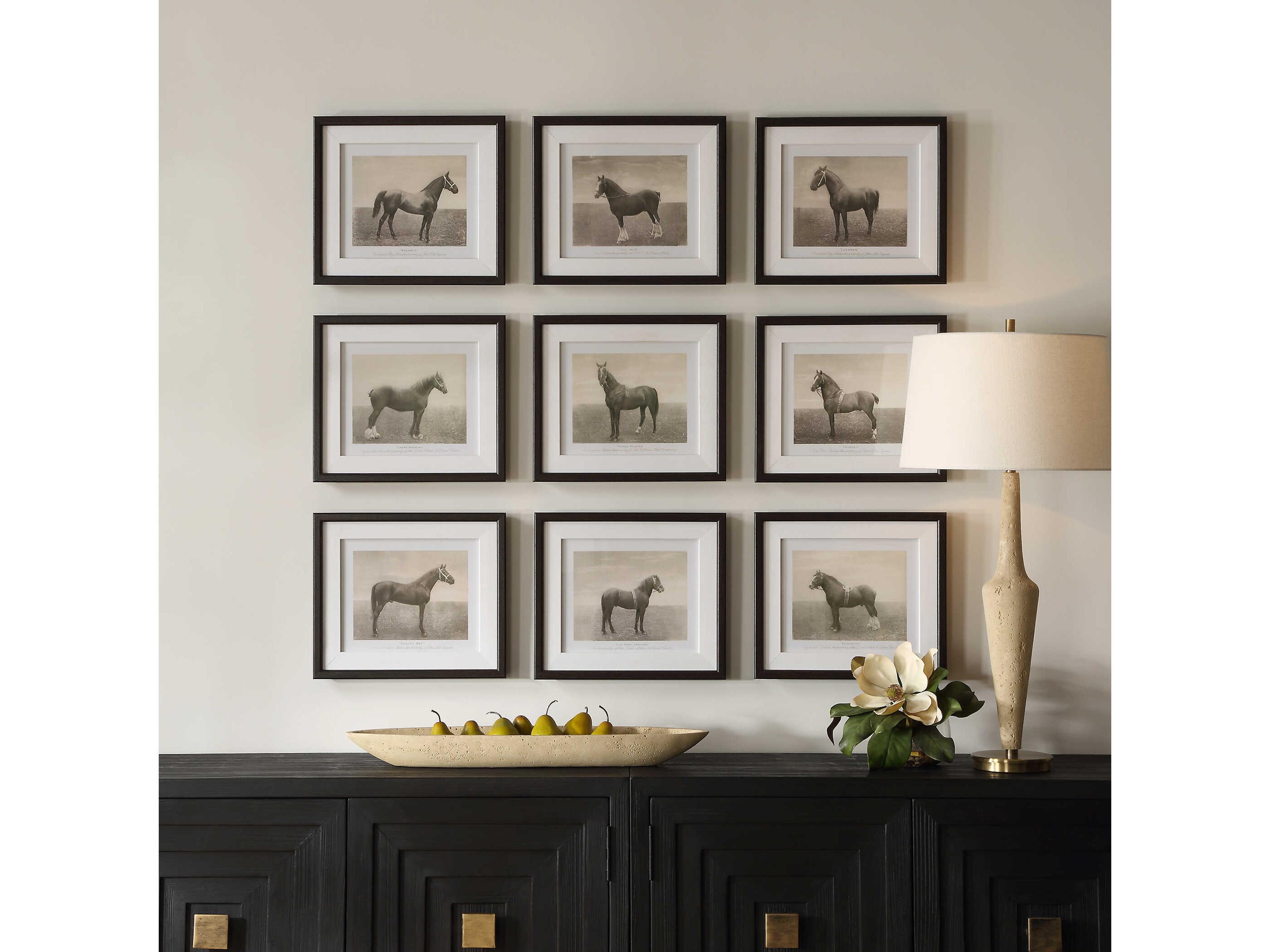 Uttermost Equine Dynasty Framed Prints Set of 9