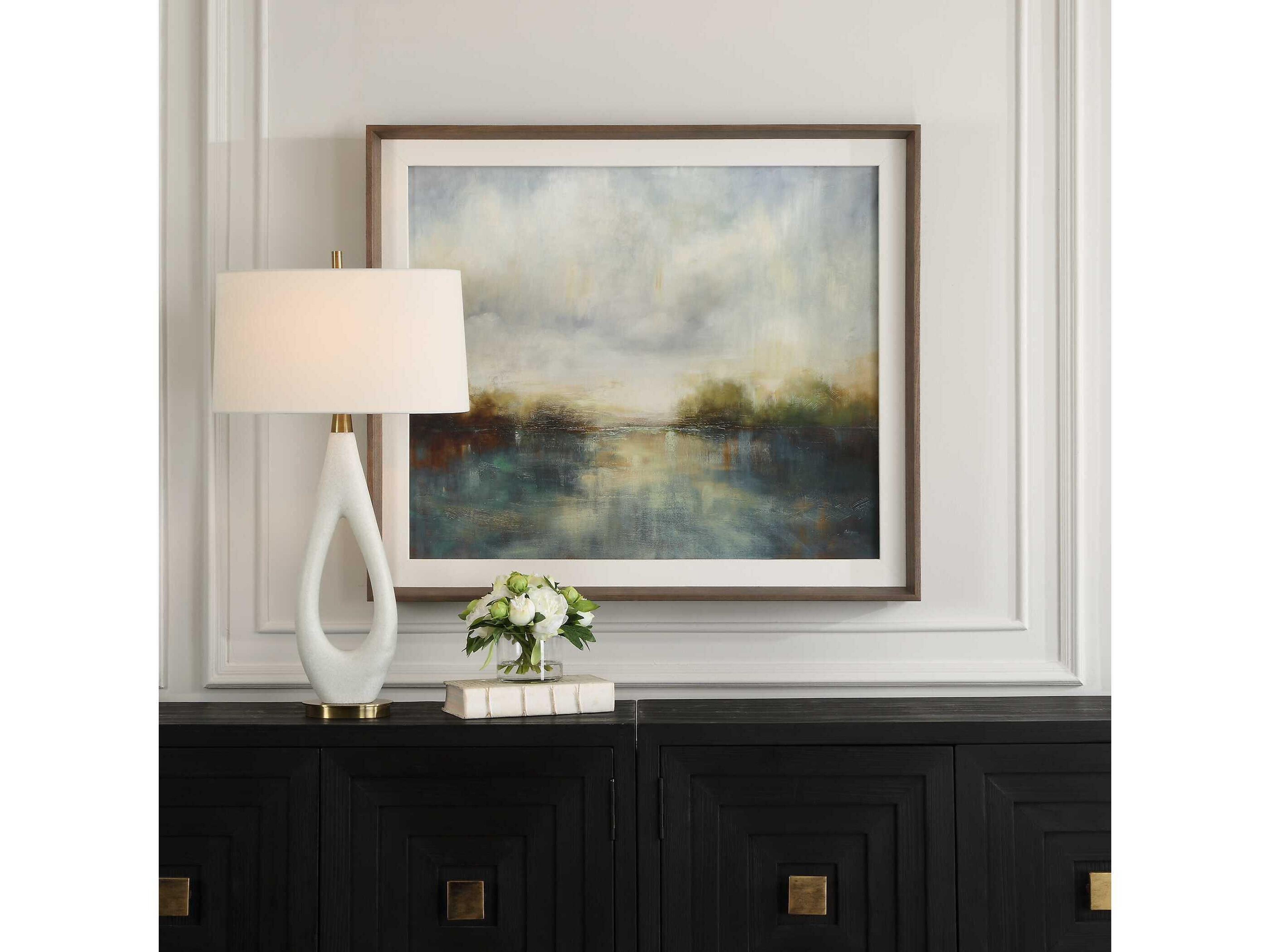 Uttermost Blue Reverie Framed Abstract Lake Print