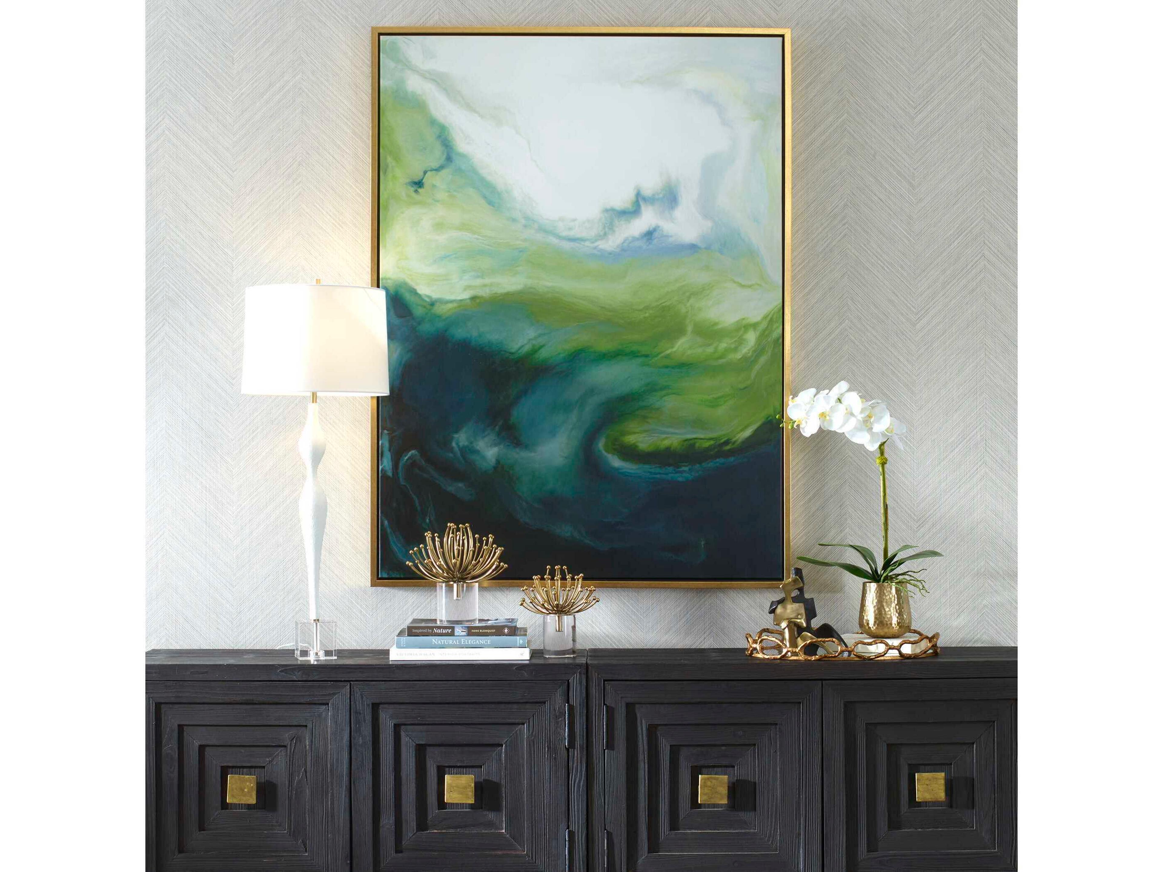 Uttermost Serene Green Framed Abstract Art