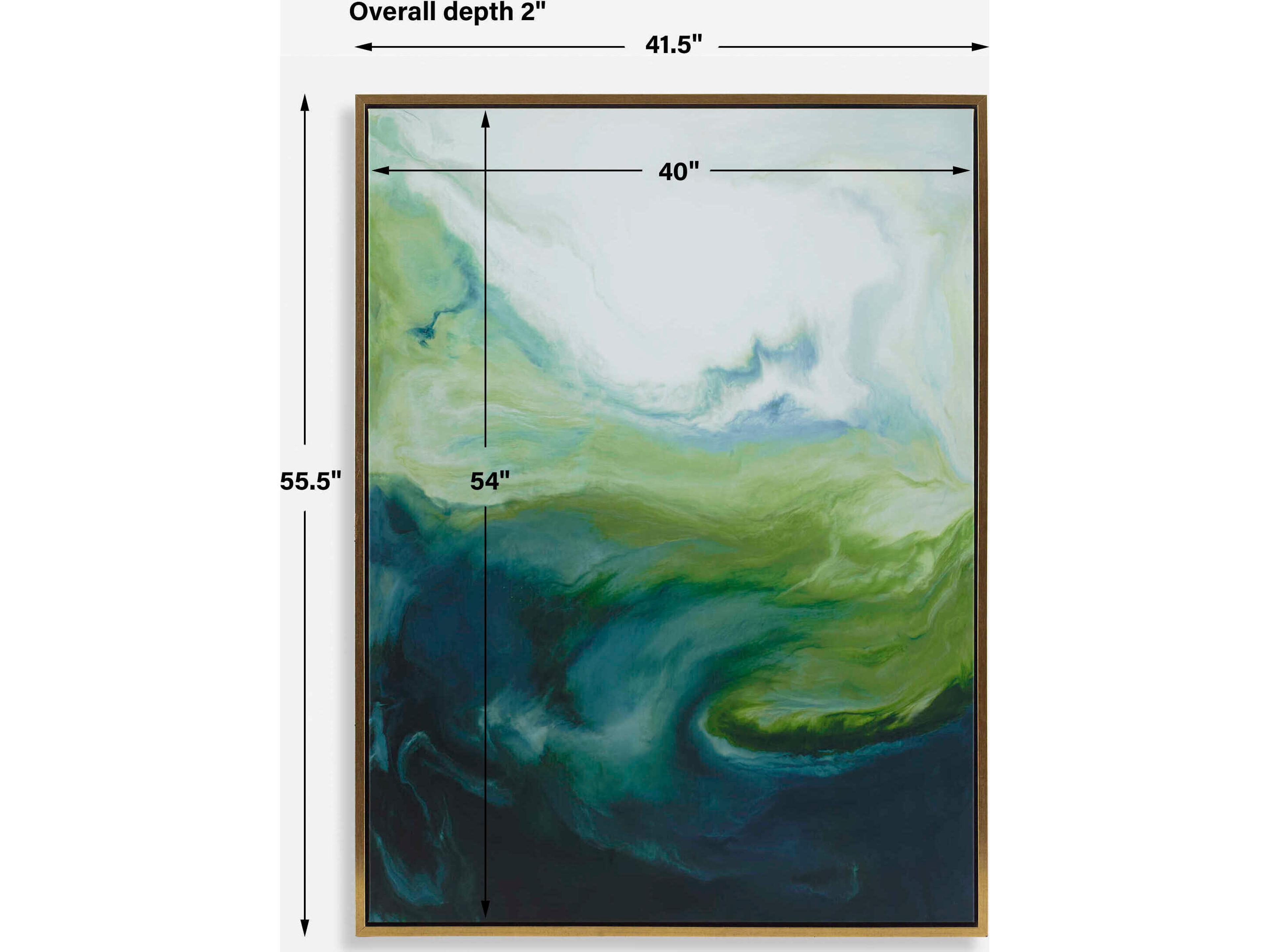 Uttermost Serene Green Framed Abstract Art