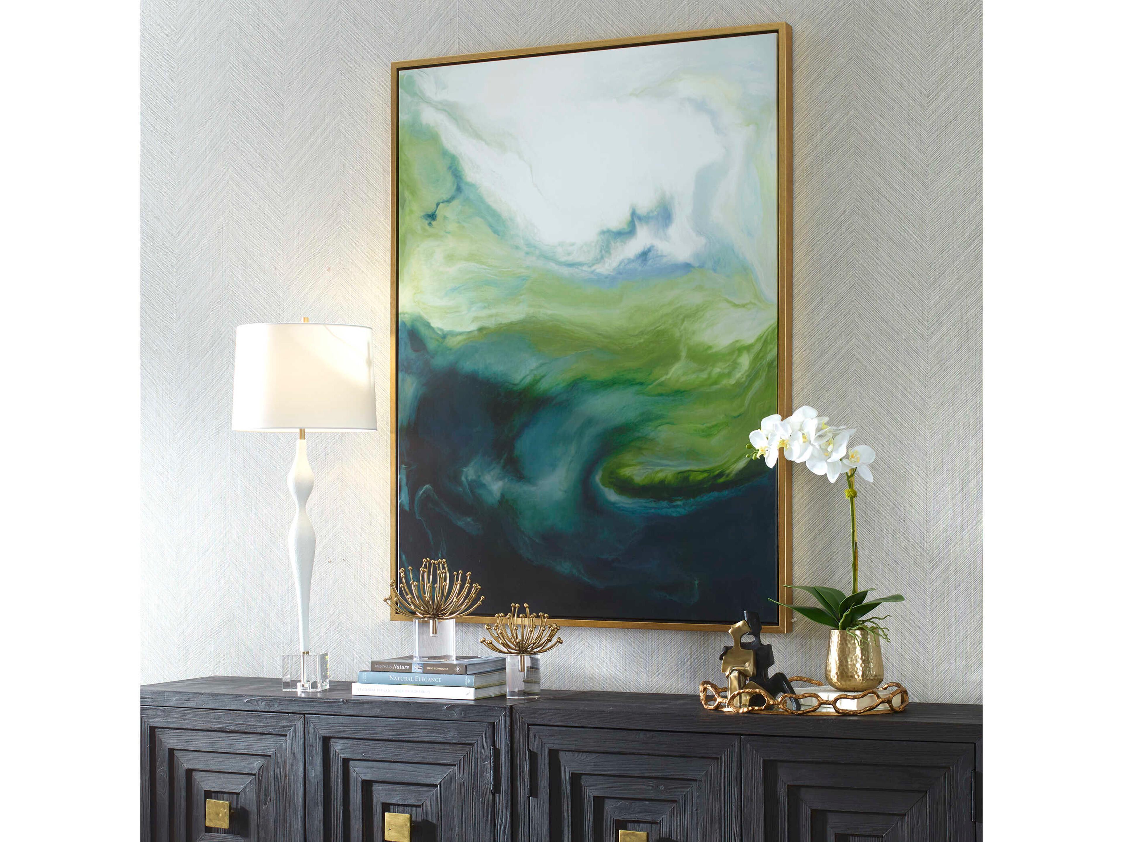 Uttermost Serene Green Framed Abstract Art