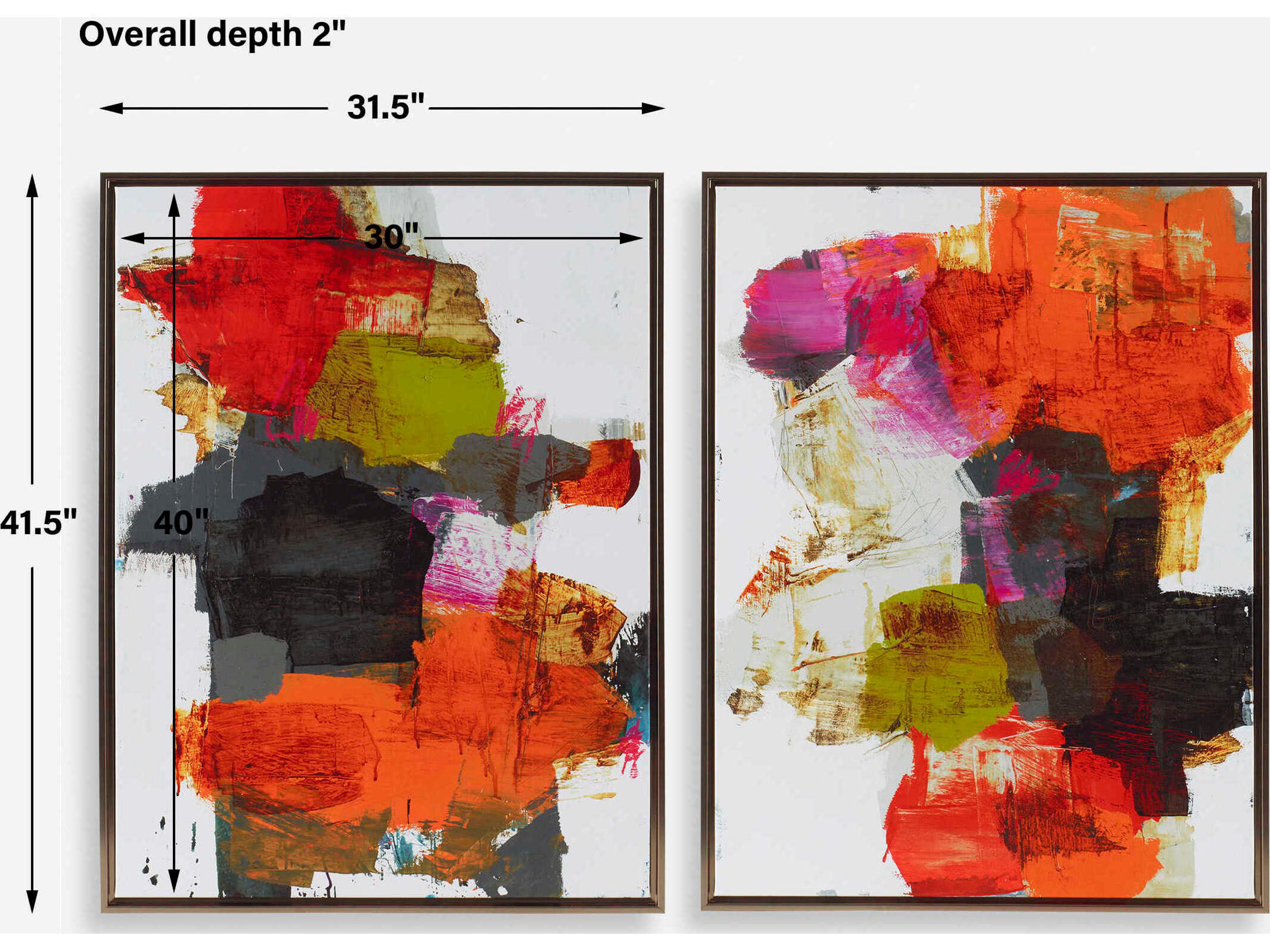 Uttermost Tried And True Framed Abstract Art Set of 2