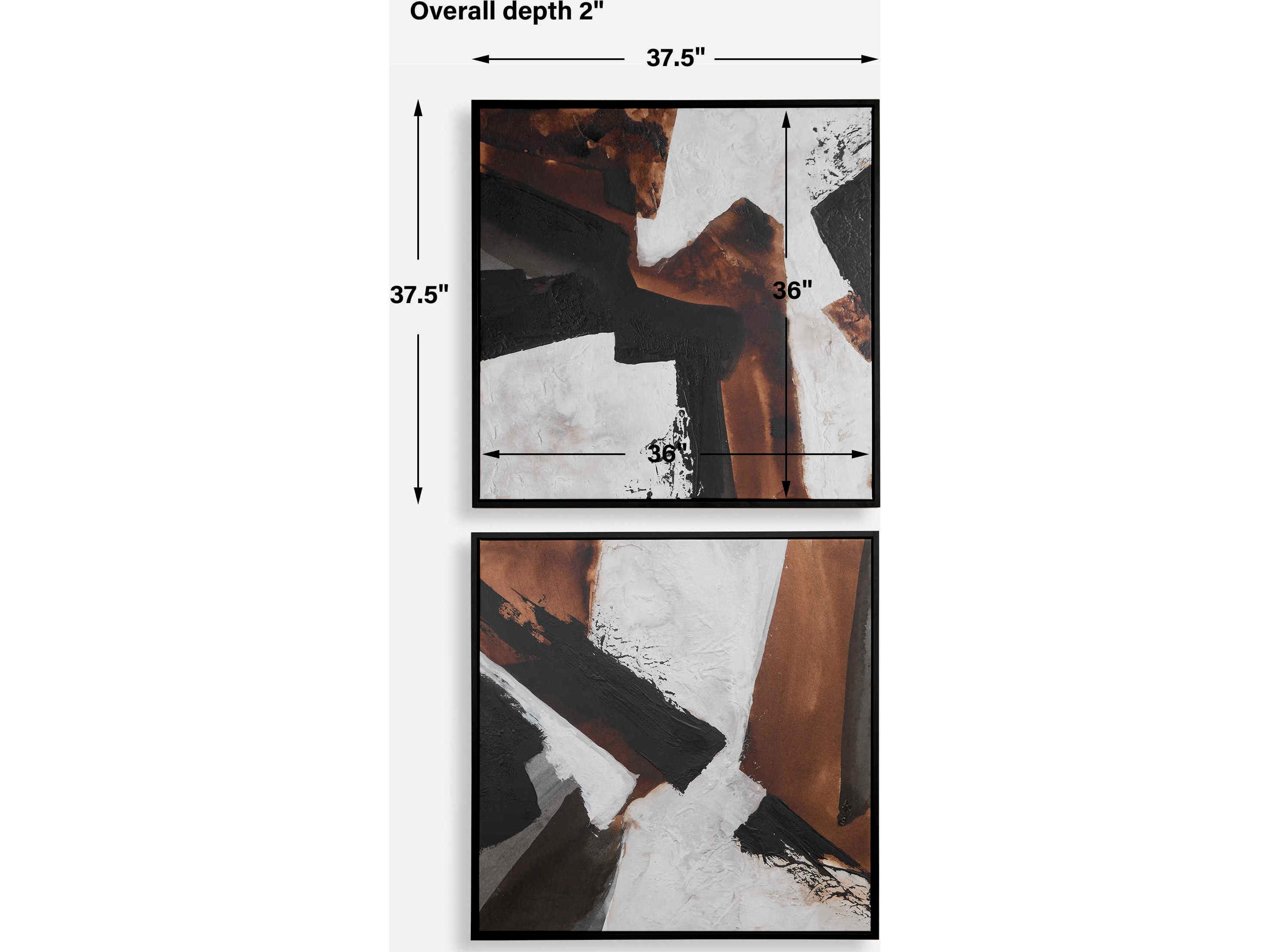 Uttermost Tactile Inspiration Framed Abstract Art Set of 2