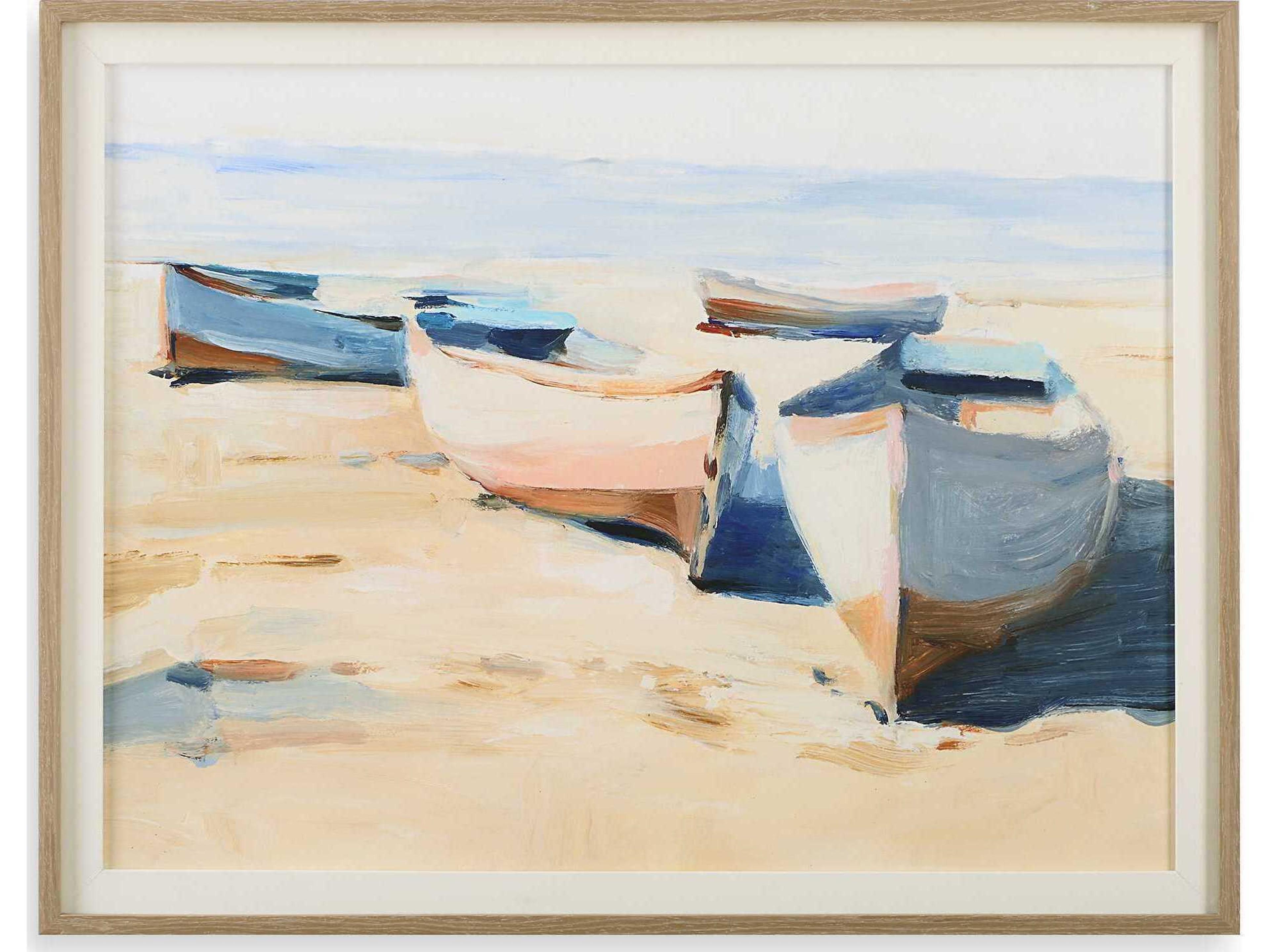 Beached Boats Framed Print