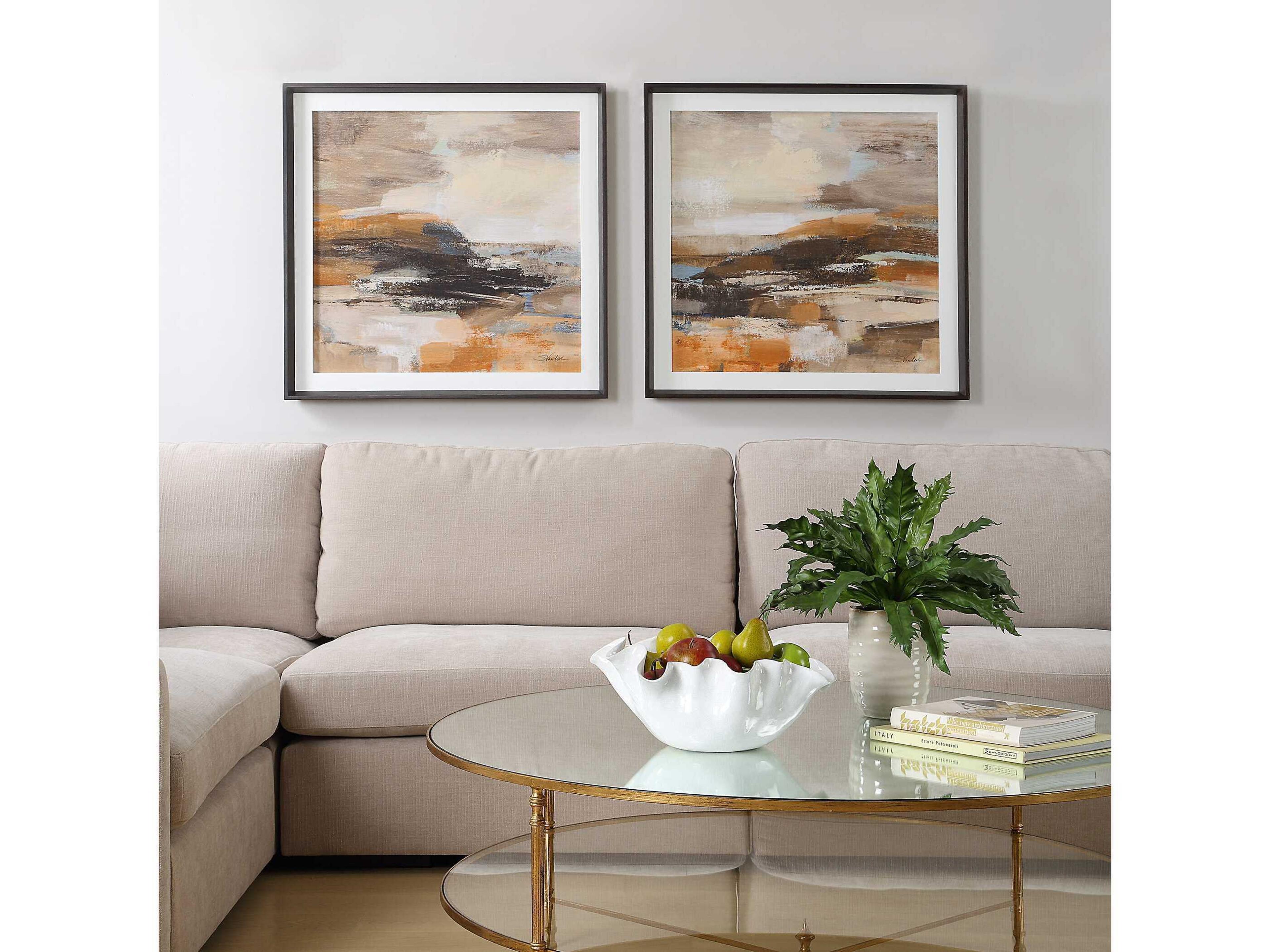 Uttermost Cinnamon Shore Framed Prints Set of 2