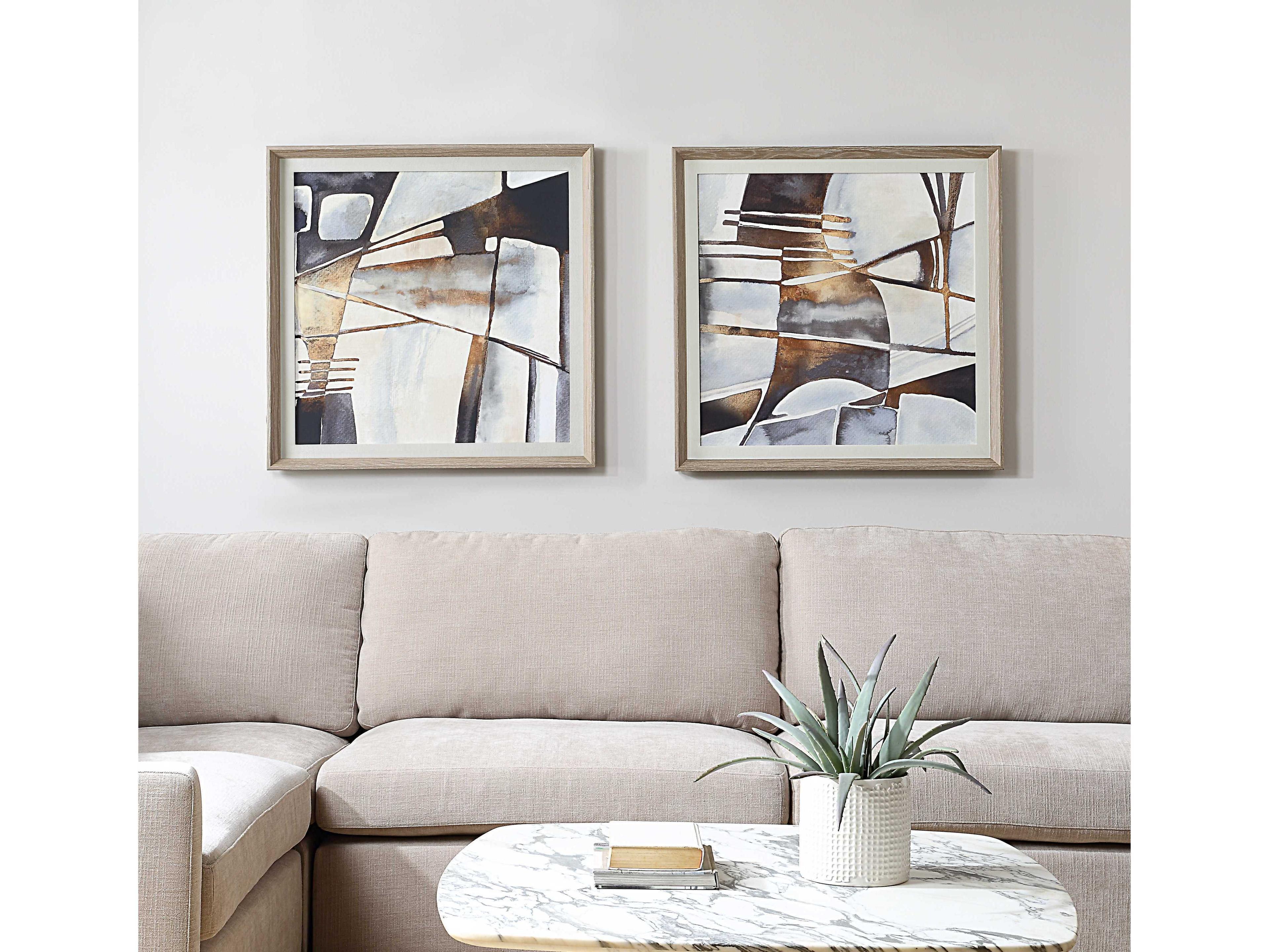 Uttermost Vetrina Framed Abstract Prints Set of 2