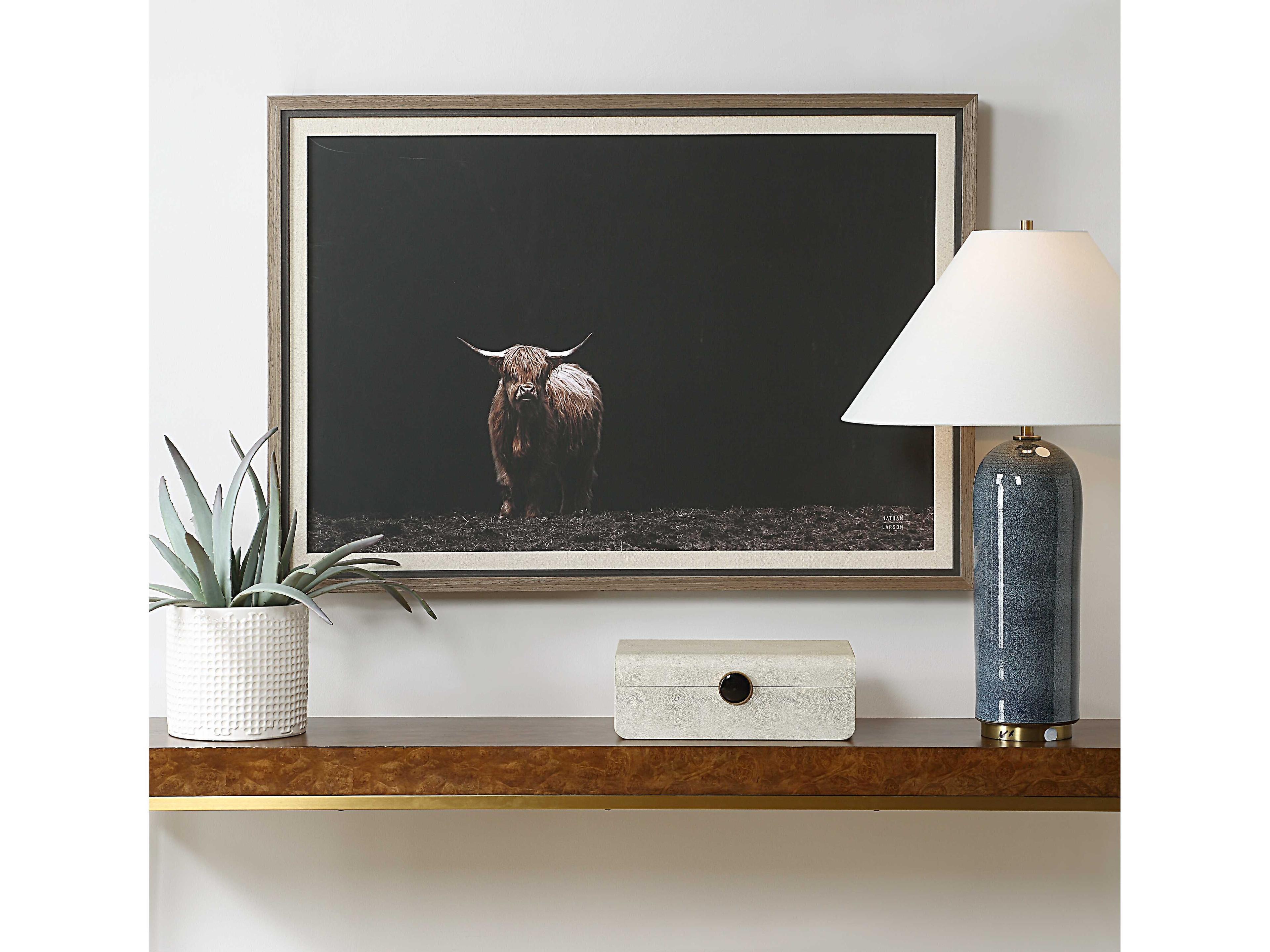 Uttermost King Of The Hill Framed Bovine Print