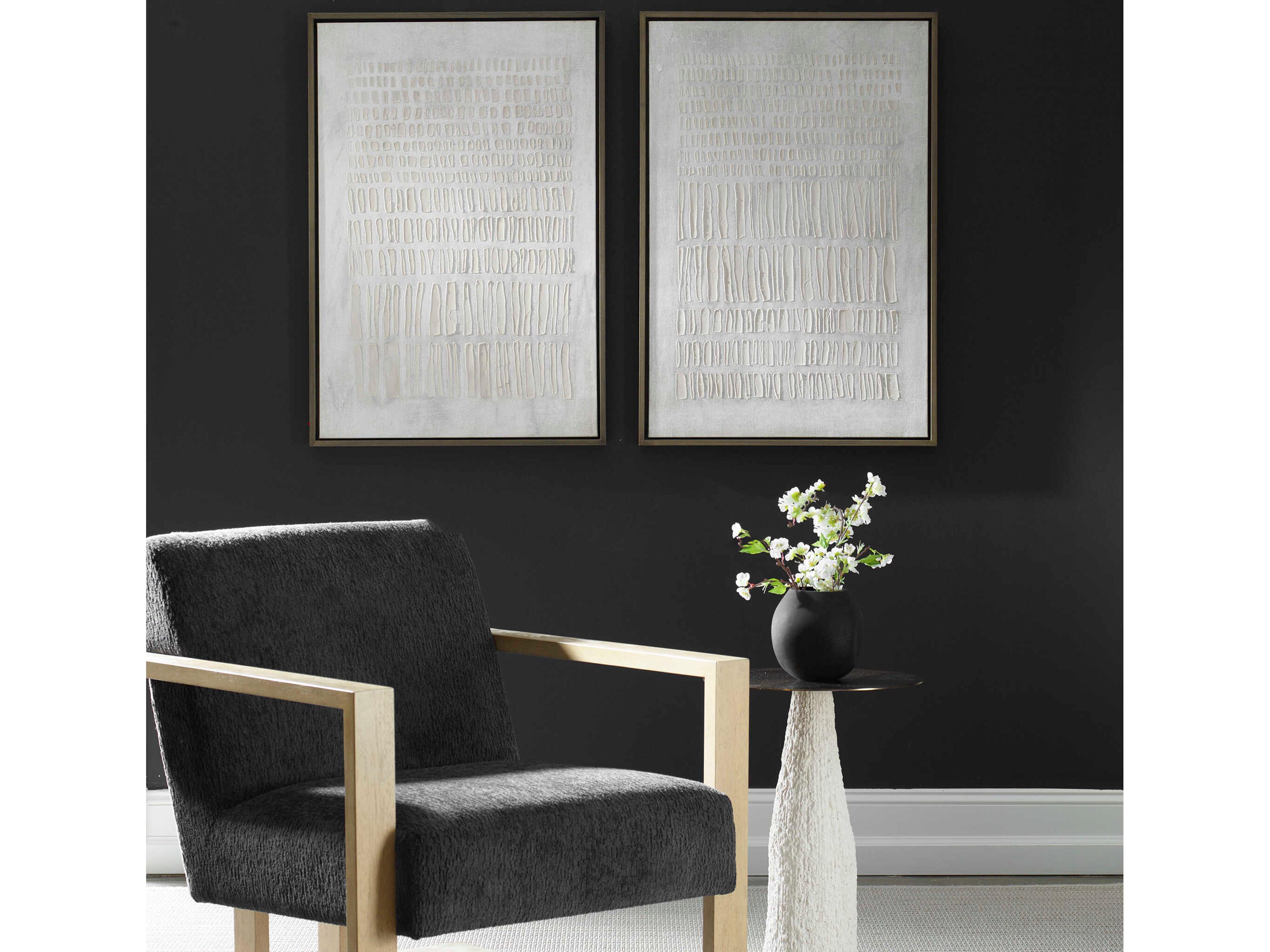 Uttermost Social Theory Framed Canvases Set of 2