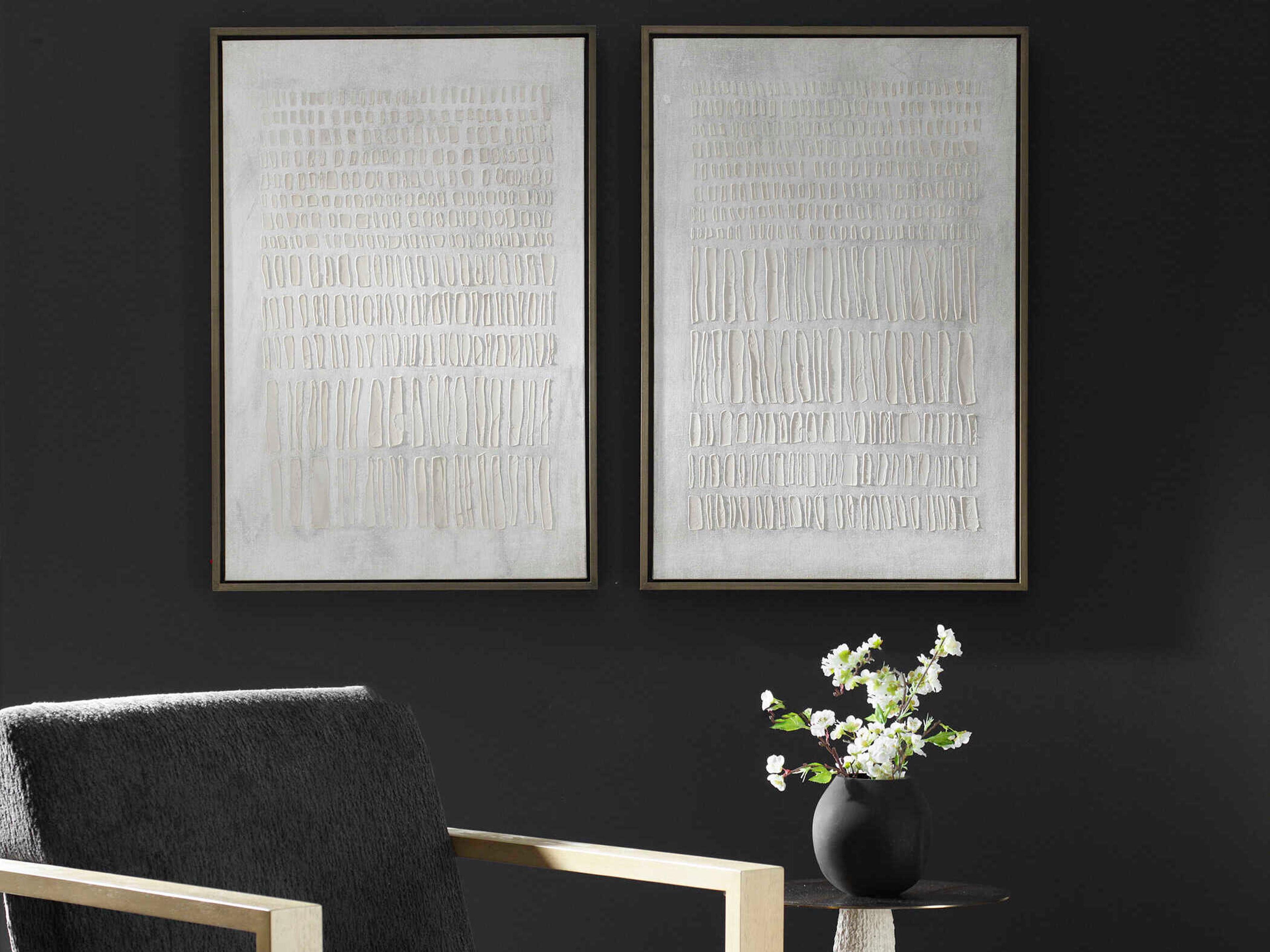 Uttermost Social Theory Framed Canvases Set of 2