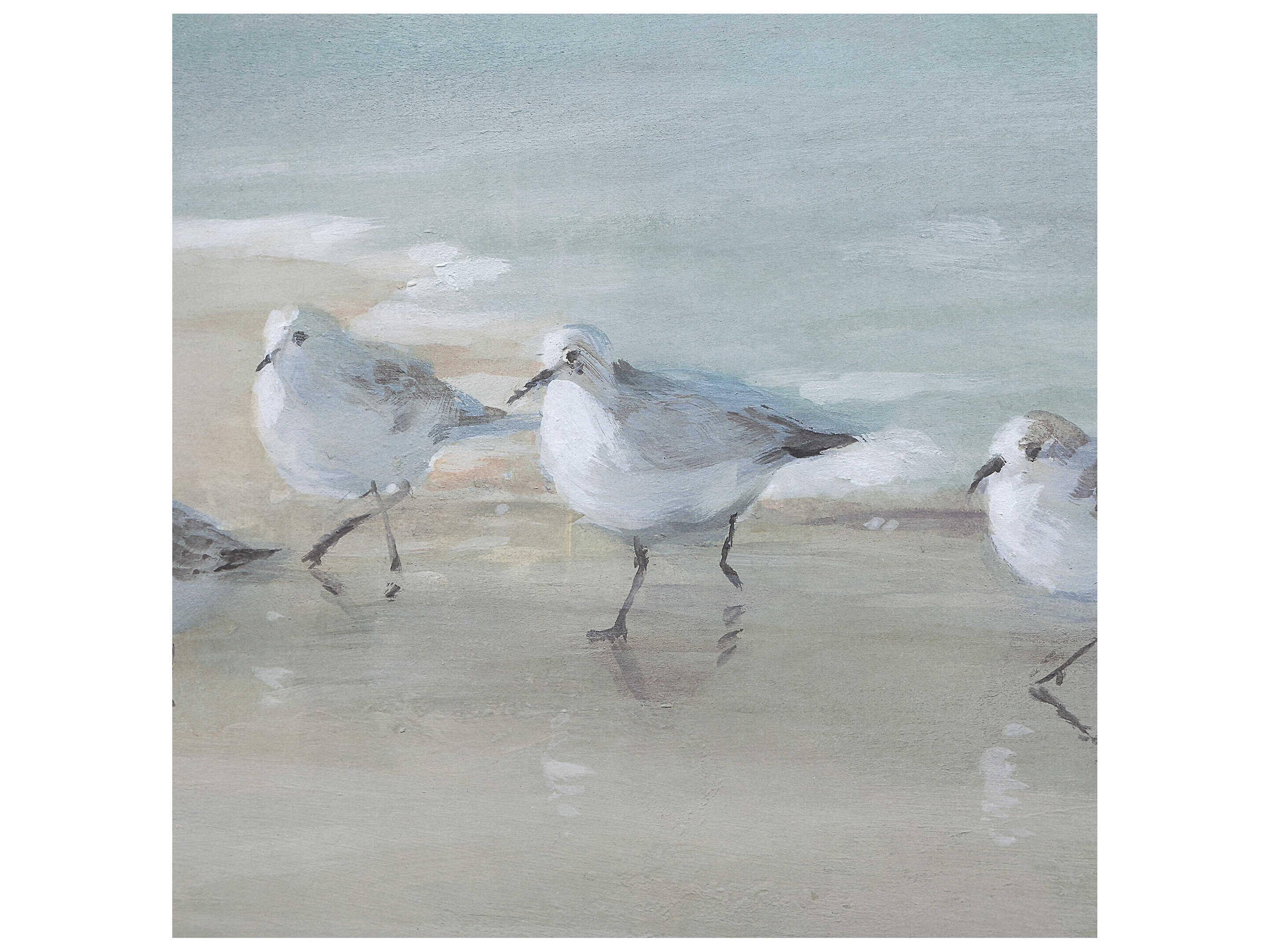 Uttermost Tranquil Shorebirds On The Sand Framed Print