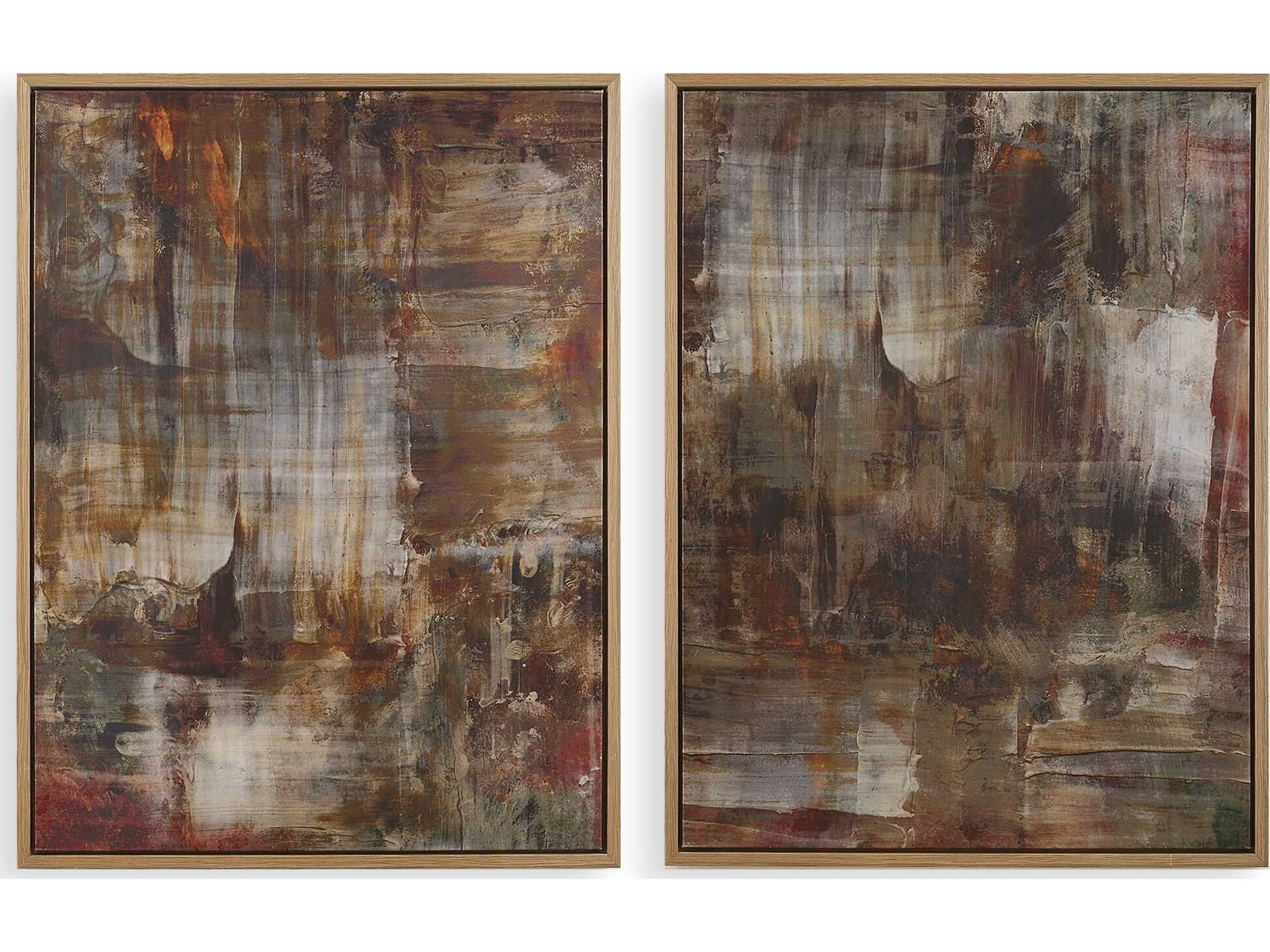 Molten Patina Framed Canvases Set of 2