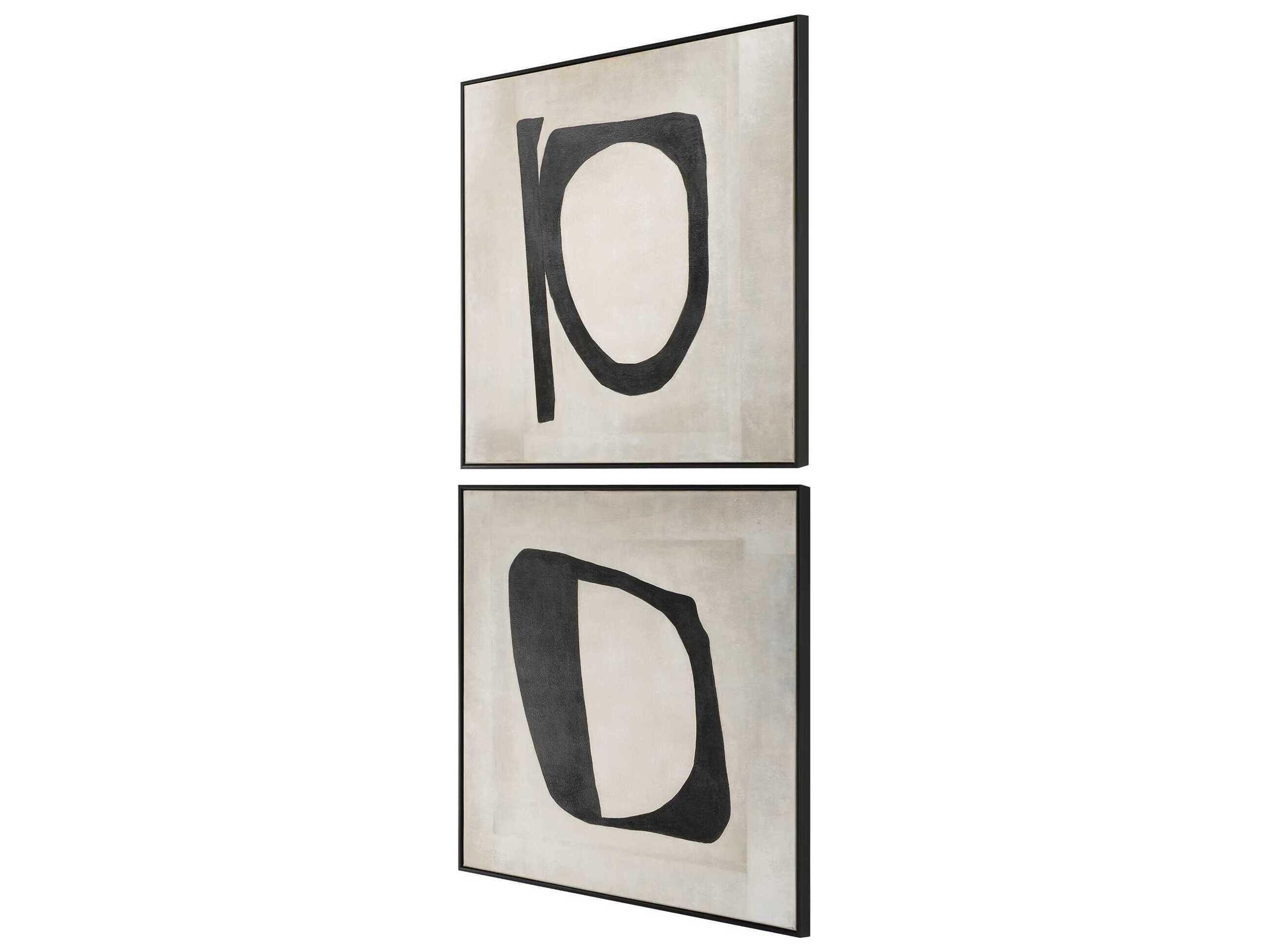 Uttermost Characters Abstract Art Set of 2