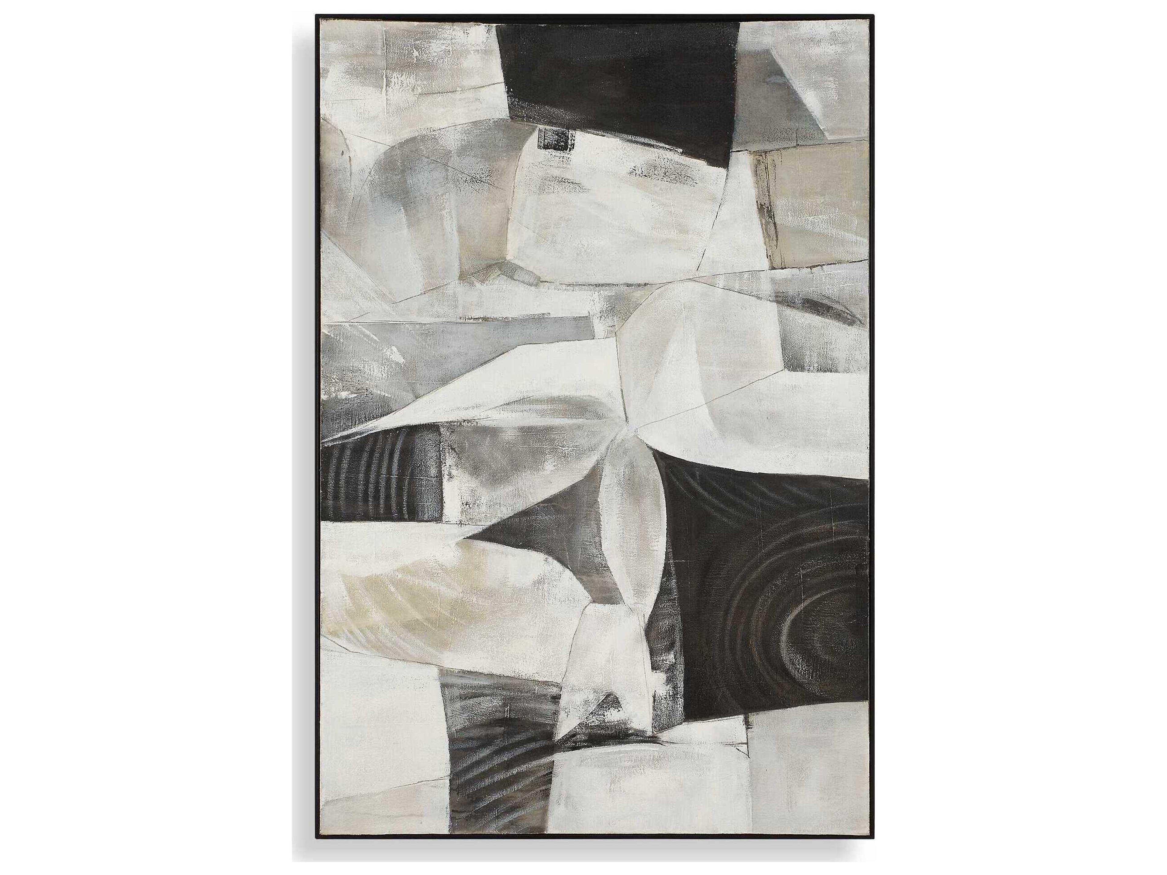 Folding Time Framed Abstract Art