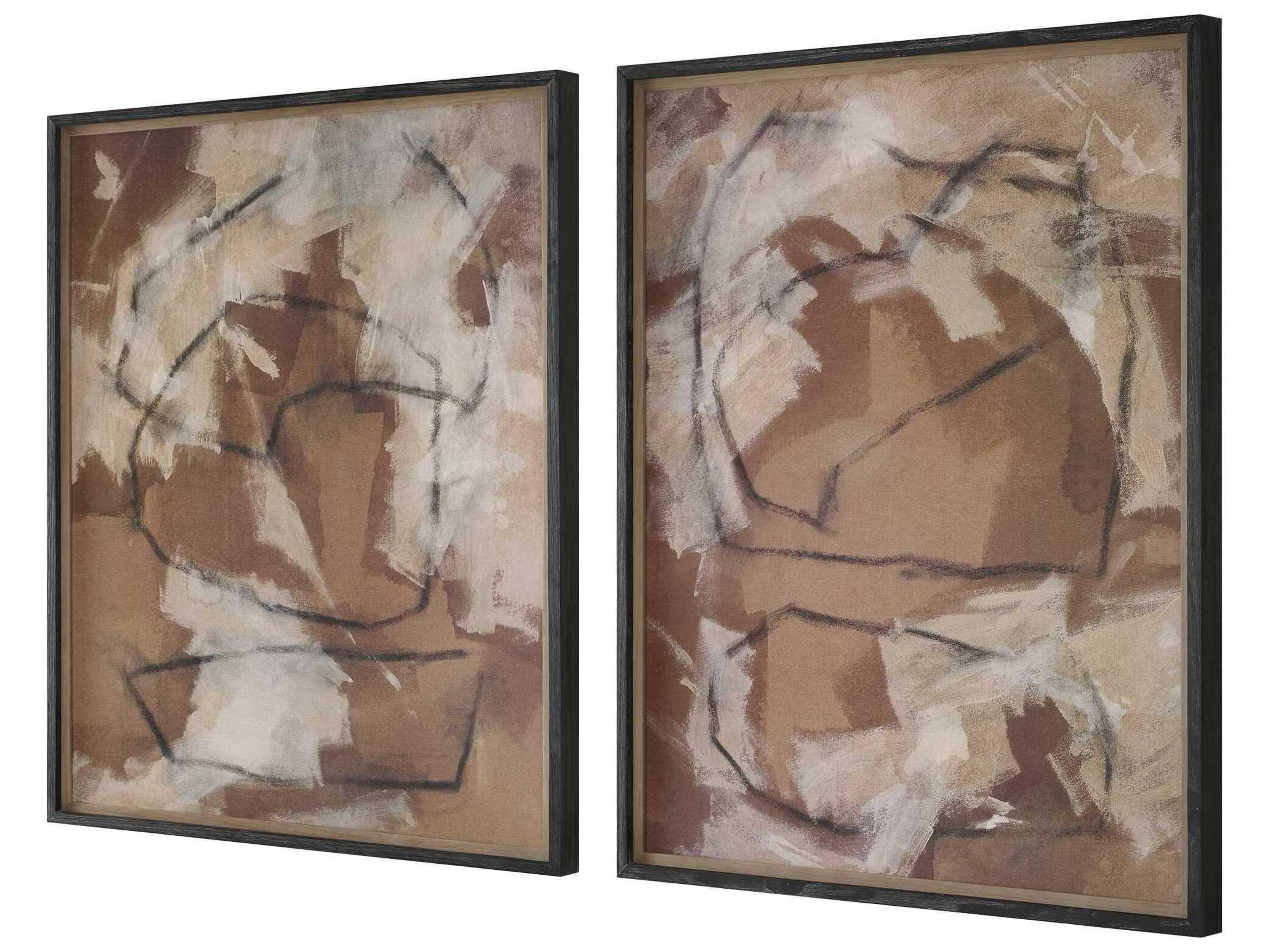 Uttermost Rush & Dash Framed Prints Set of 2