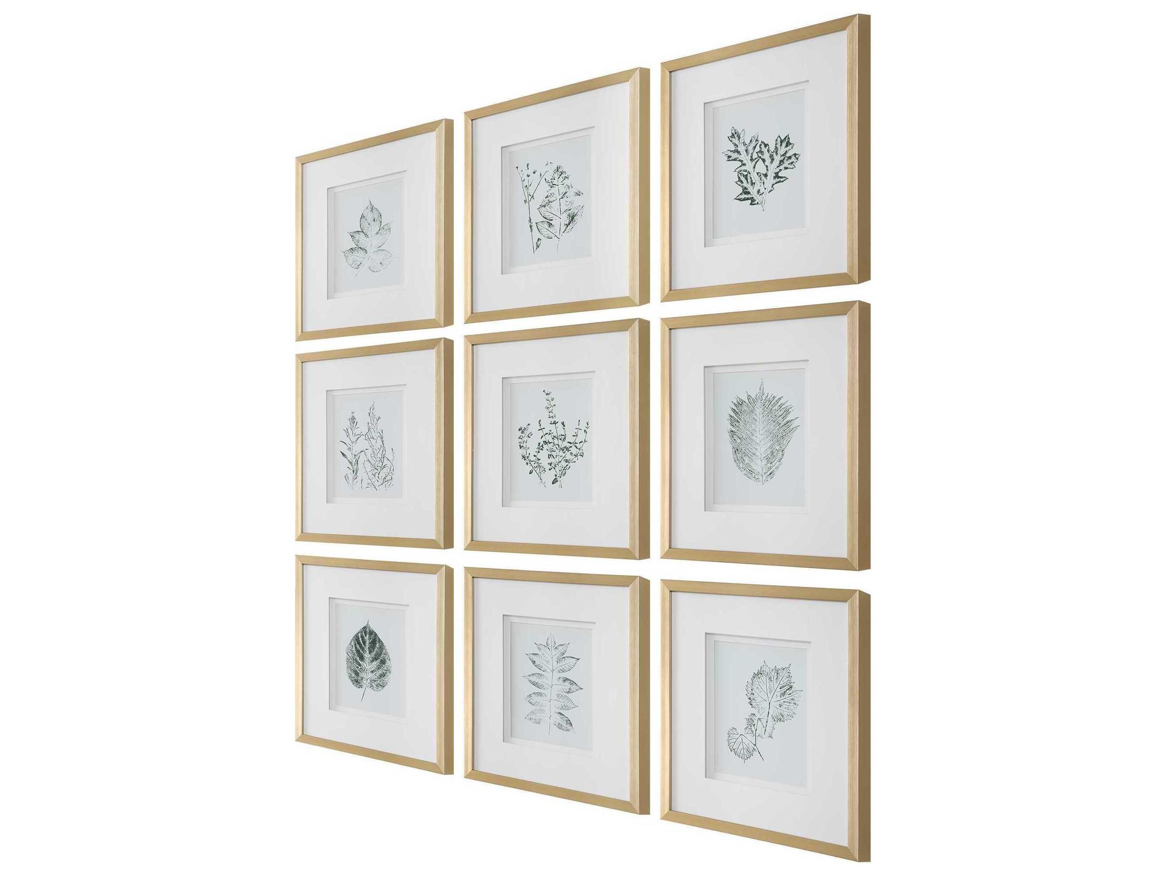 Uttermost Nature's Script Framed Botanical Prints Set of 9