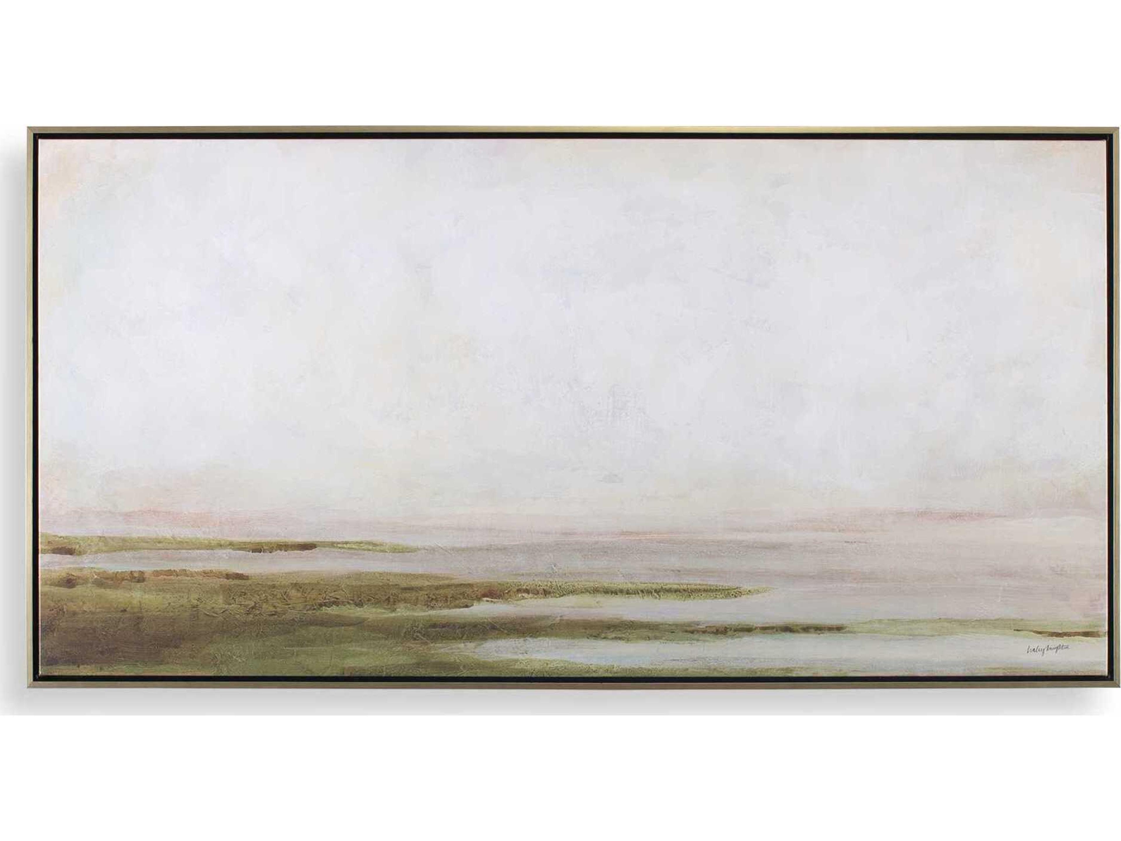Hazy Lake Framed Landscape Art