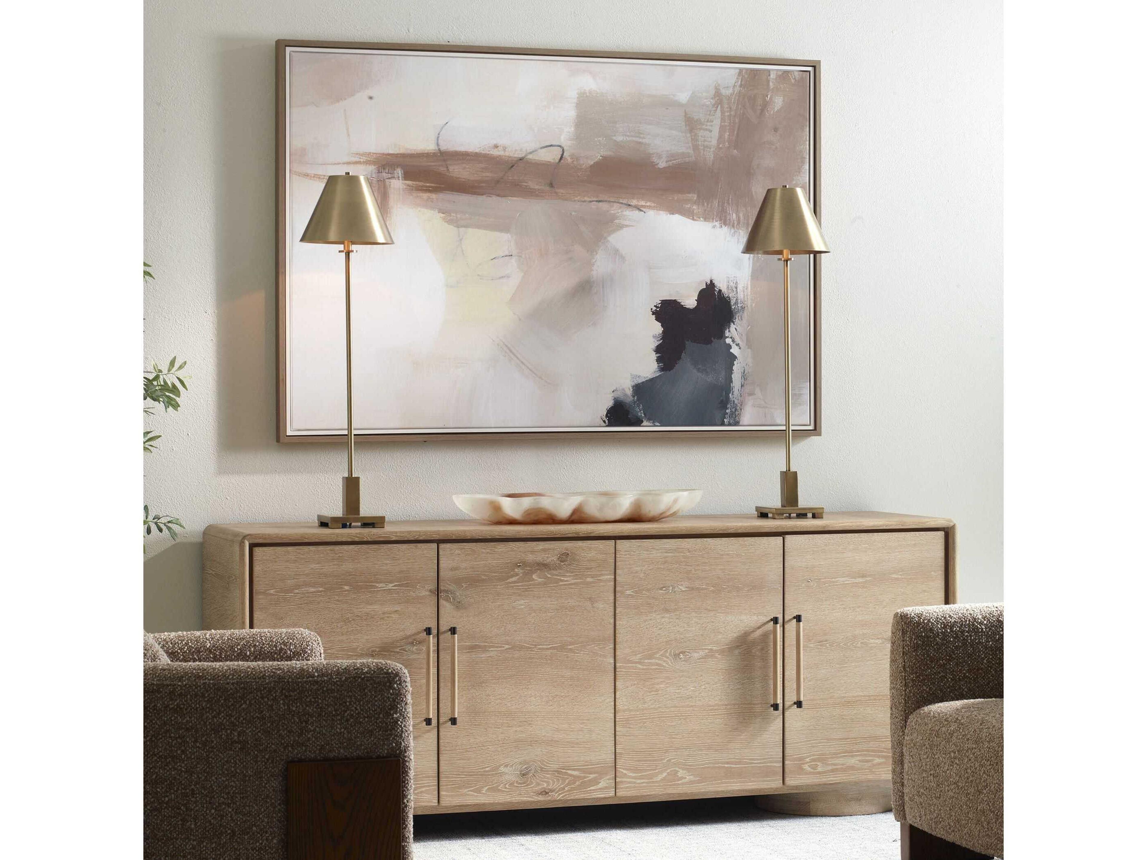 Uttermost Bluster Framed Abstract Canvas Art