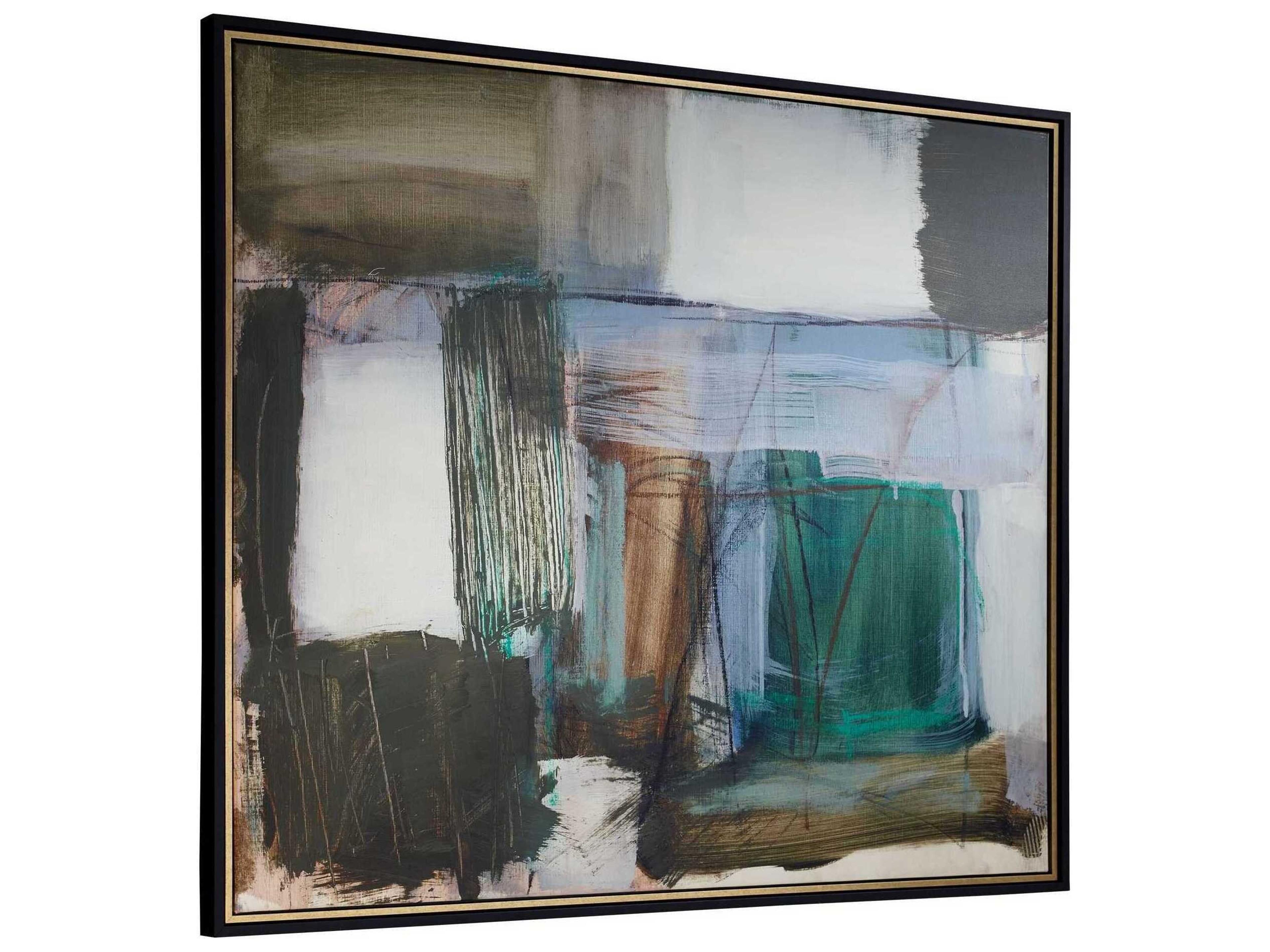 Uttermost Green Fields Framed Abstract Canvas Art