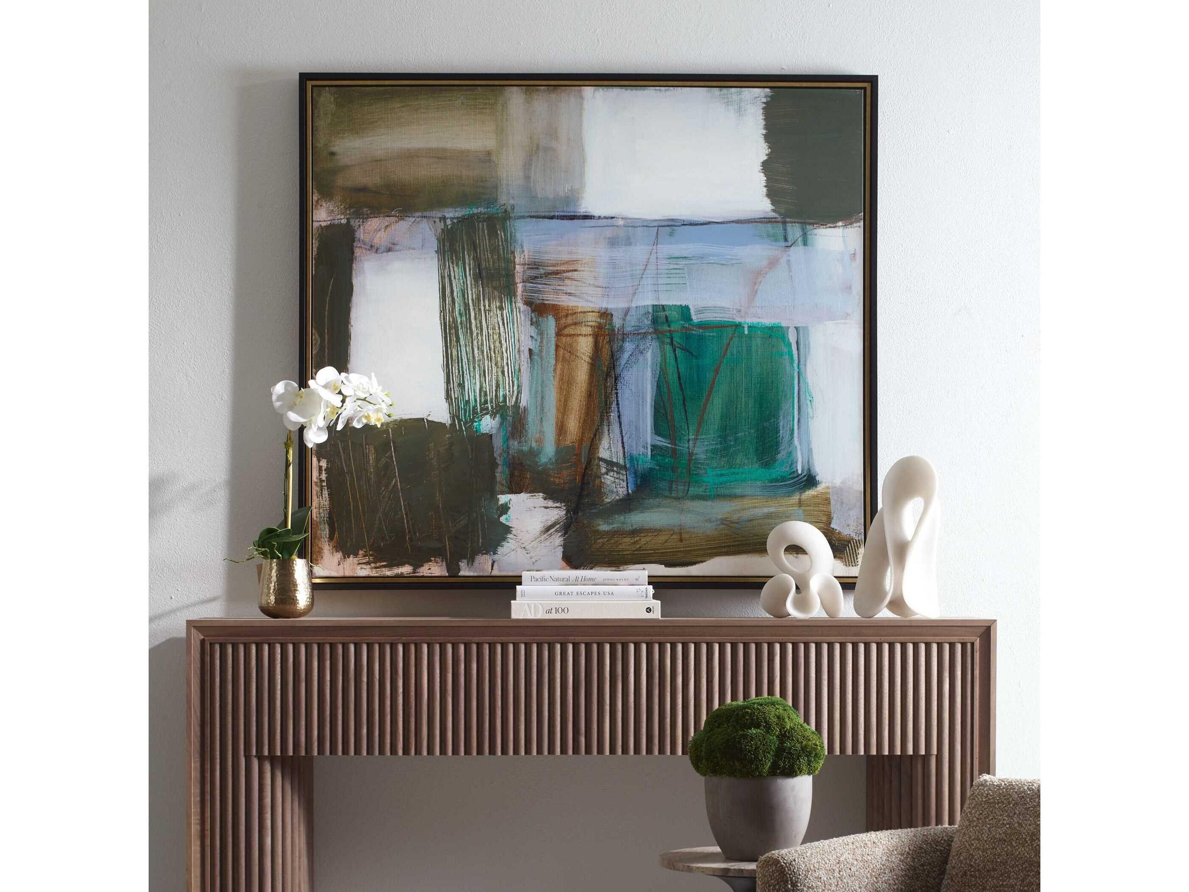 Uttermost Green Fields Framed Abstract Canvas Art