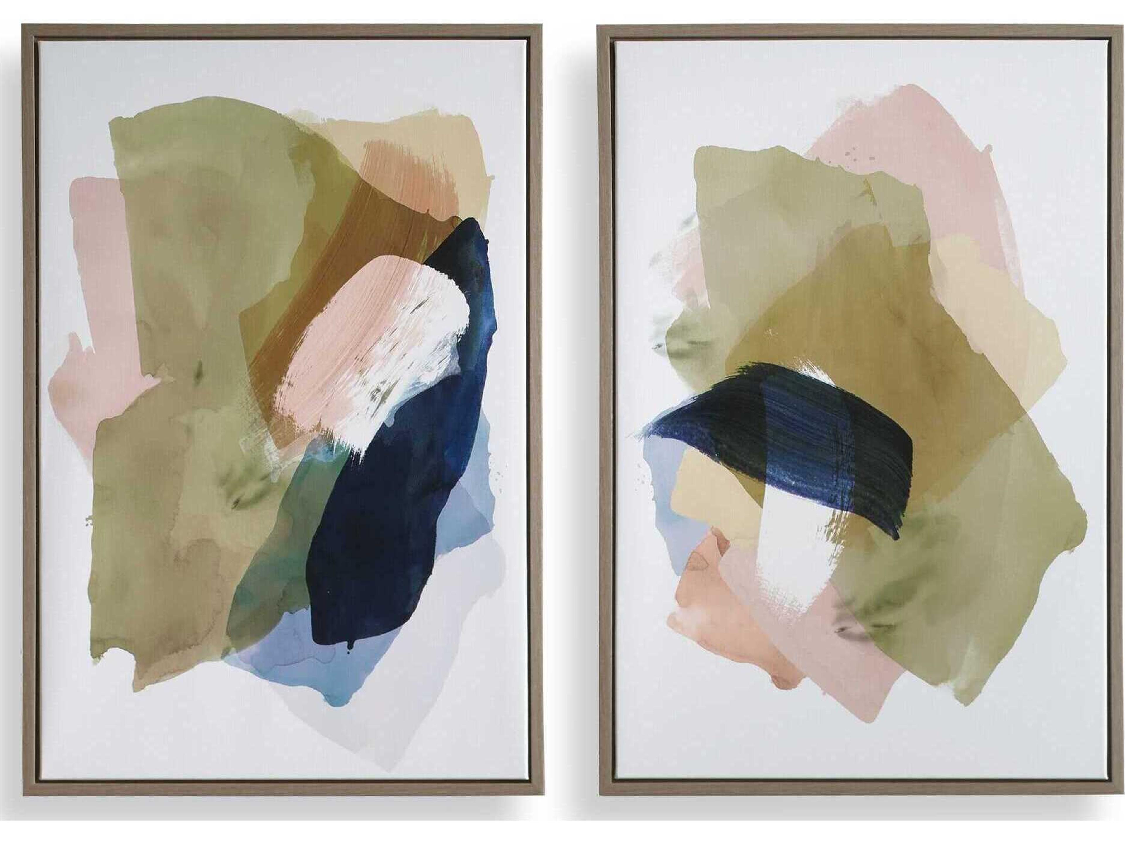 Abstract Afternoon Framed Canvases Set of 2