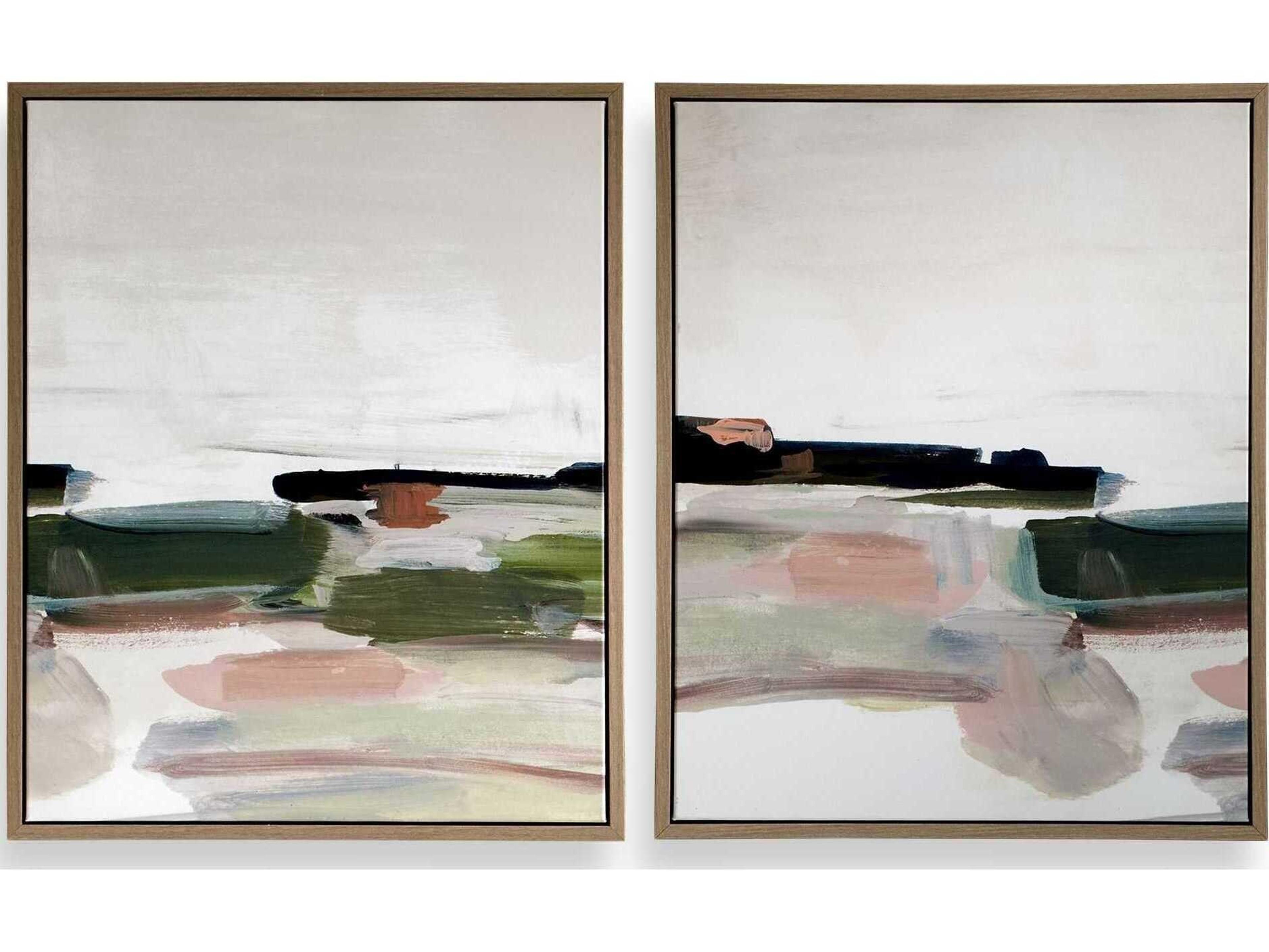 Just Peaking Framed Abstract Prints Set of 2