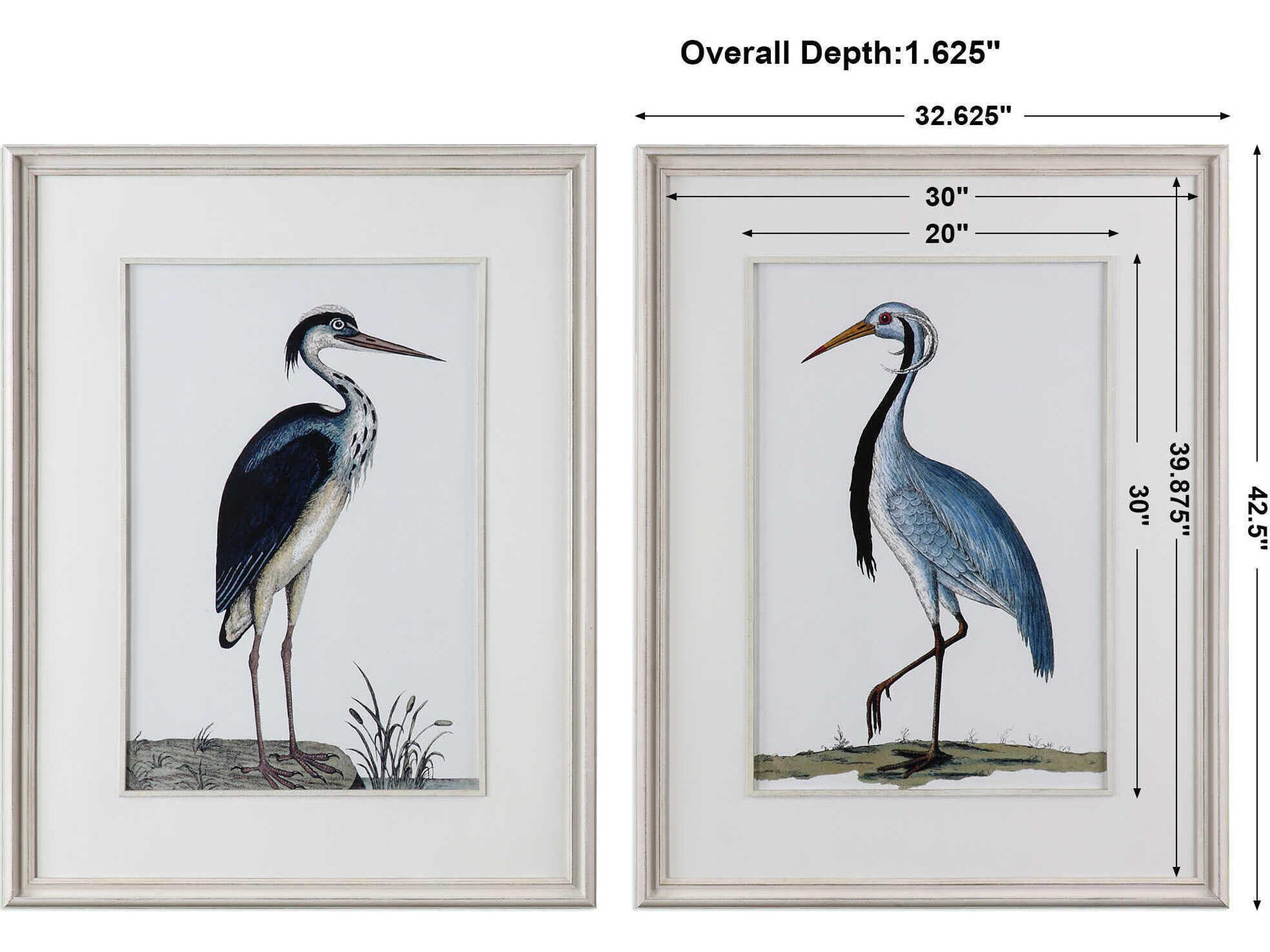 Uttermost Shore Birds Glass Wall Art