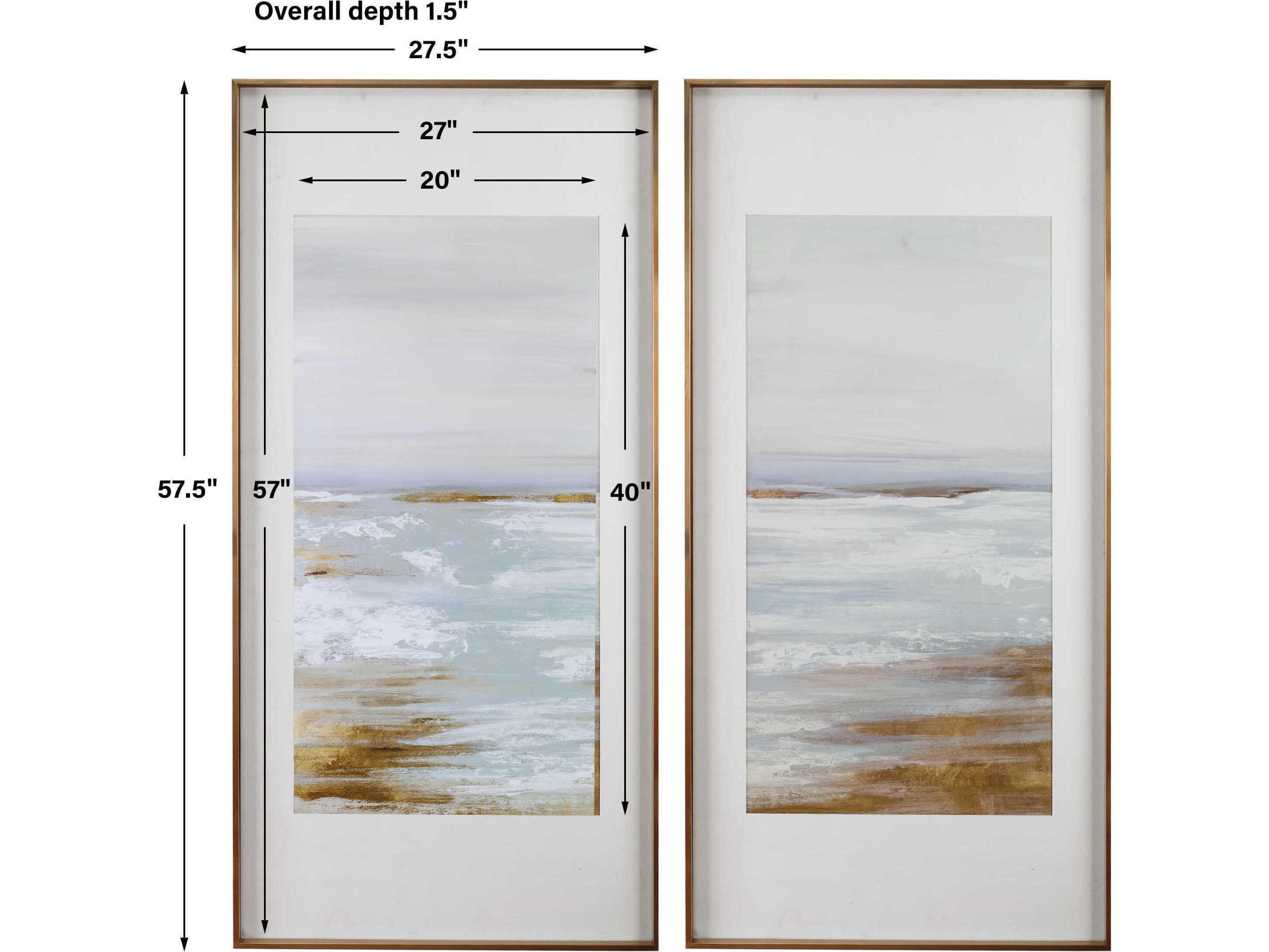 Uttermost Coastline Framed Prints Set of 2