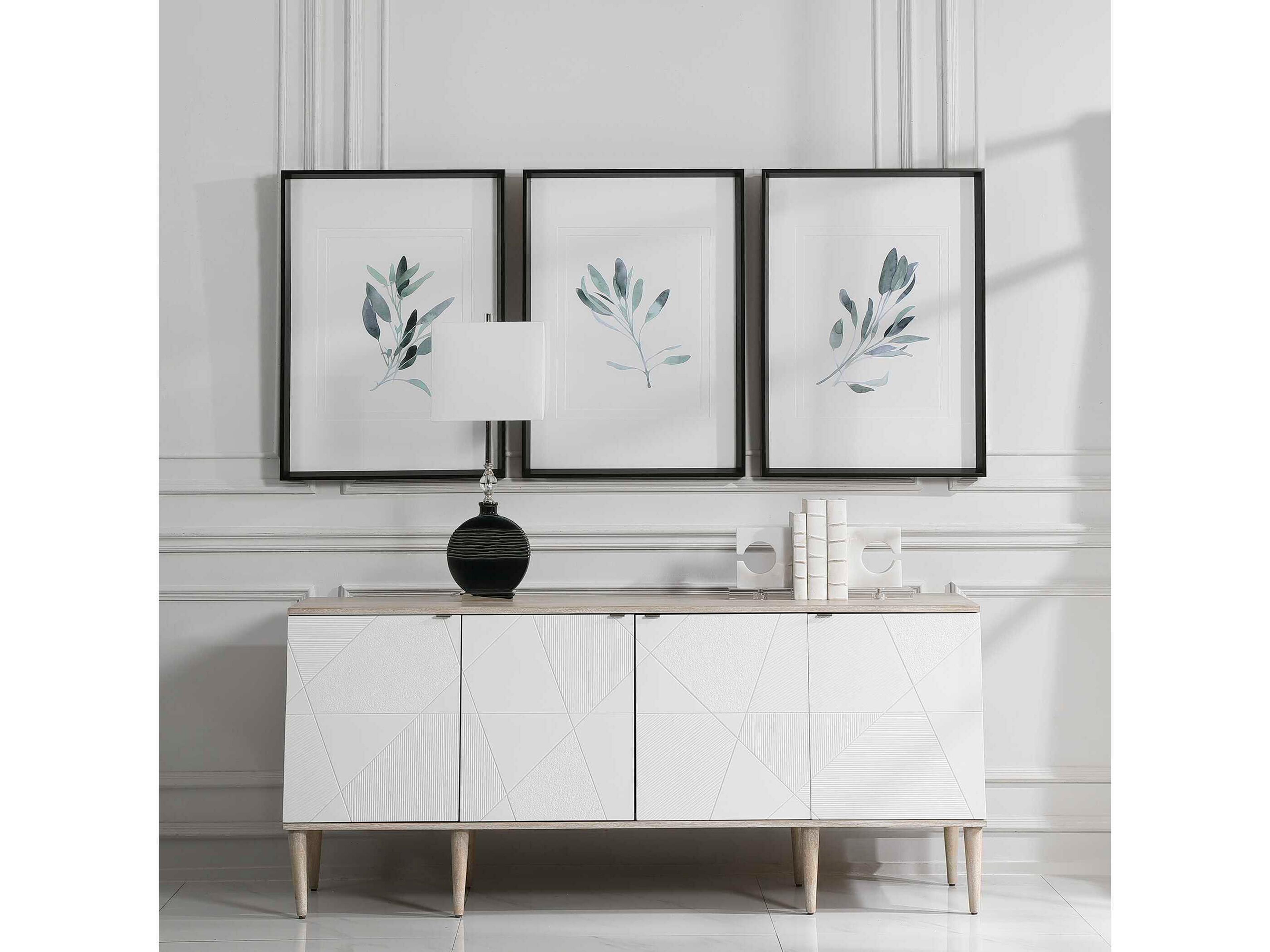 Uttermost Simple Sage Canvas Wall Art Set of 3