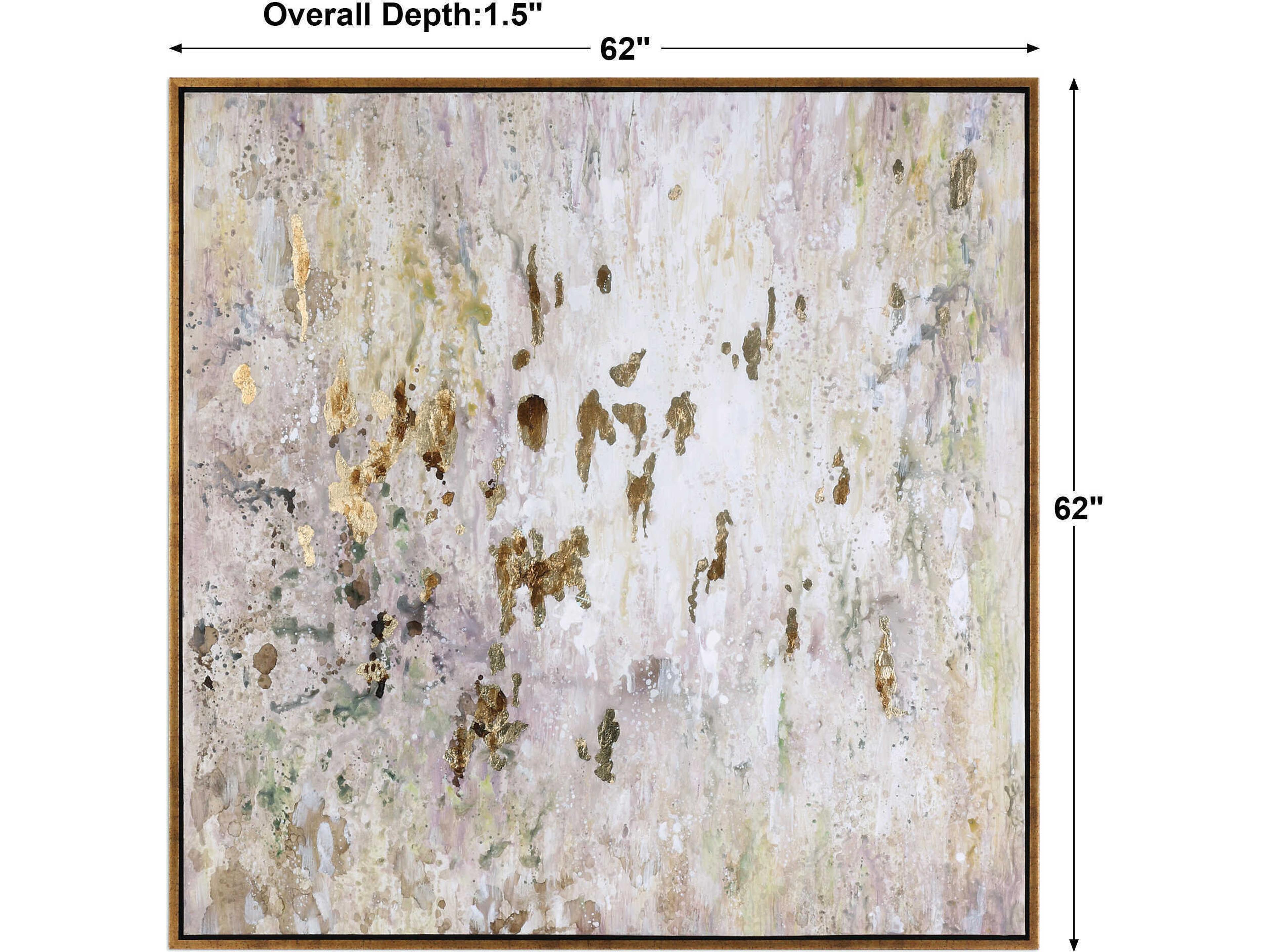 Uttermost Golden Raindrops Modern Abstract Art