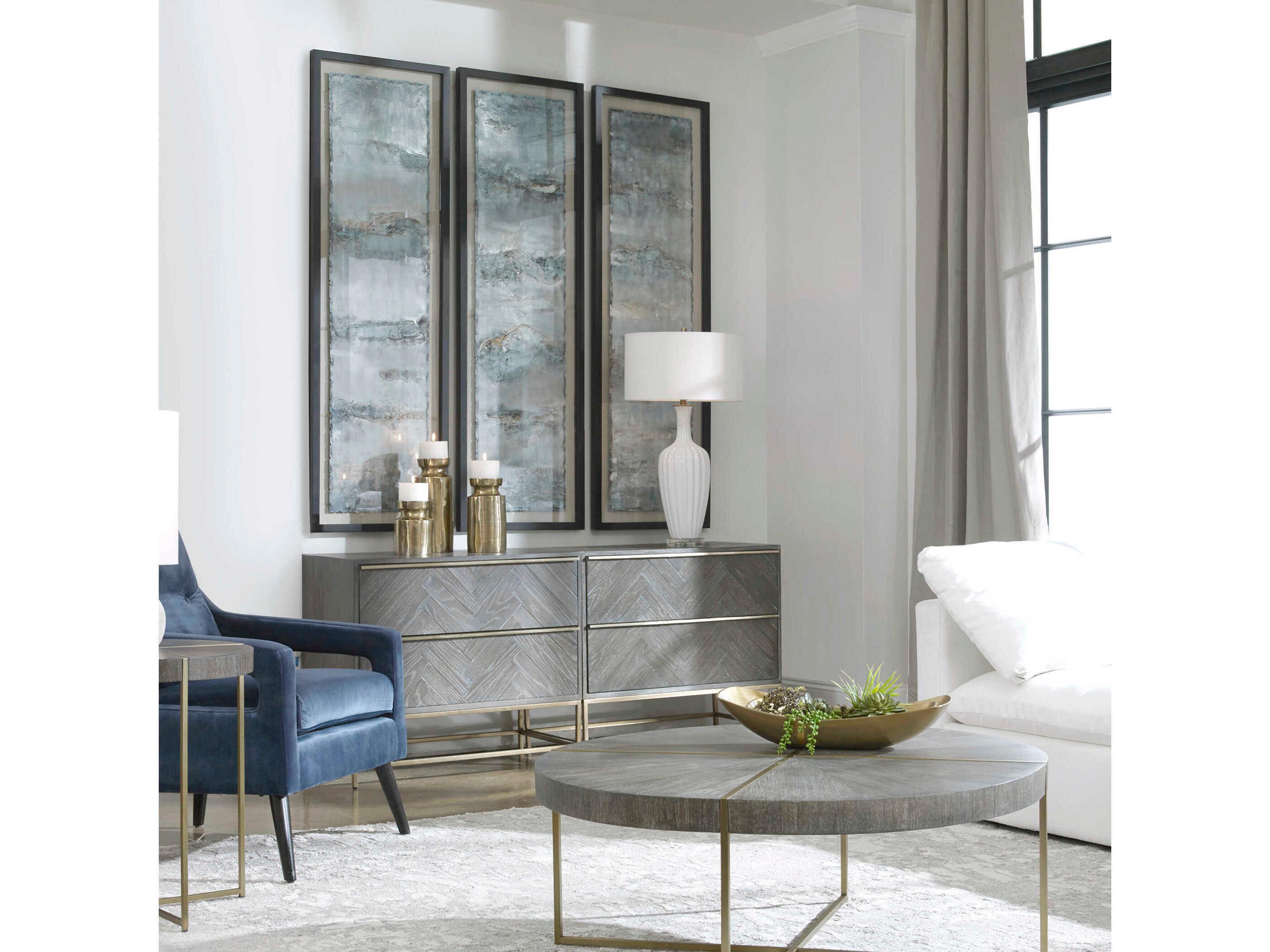 Uttermost Ocean Swell Metal Wall Art Set of 3