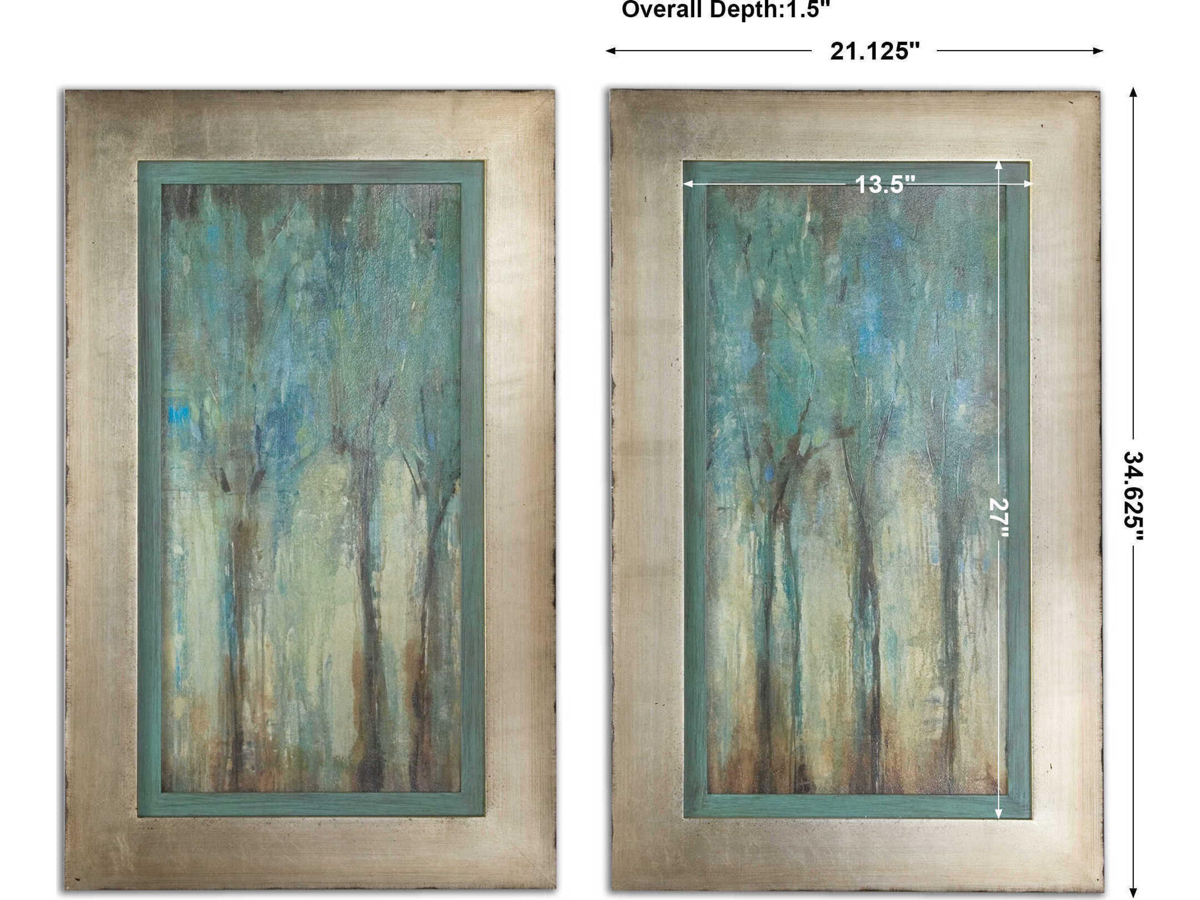 Uttermost Whispering Wind Framed Wall Art Set of 2